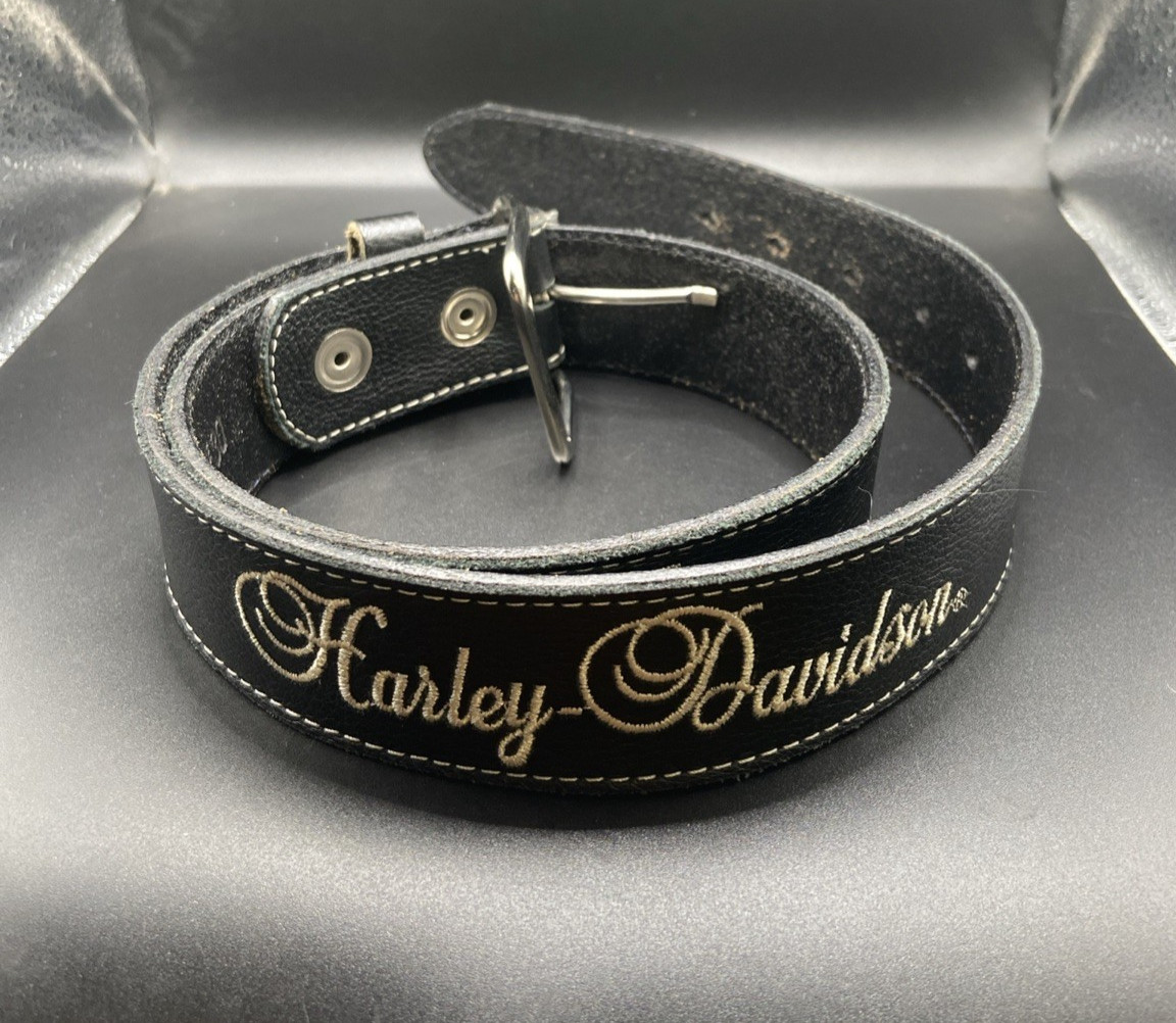 Vintage Harley Davidson Leather Belt, Made in USA