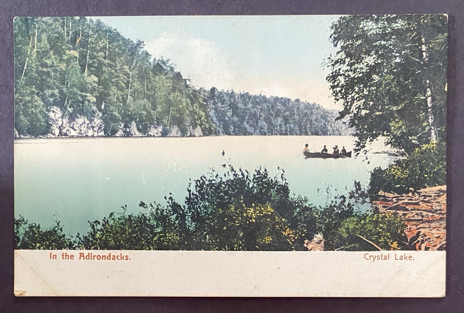 NY. “IN THE ADIRONDACKS. CRYSTAL LAKE”. UDB.  Unposted.              #135
