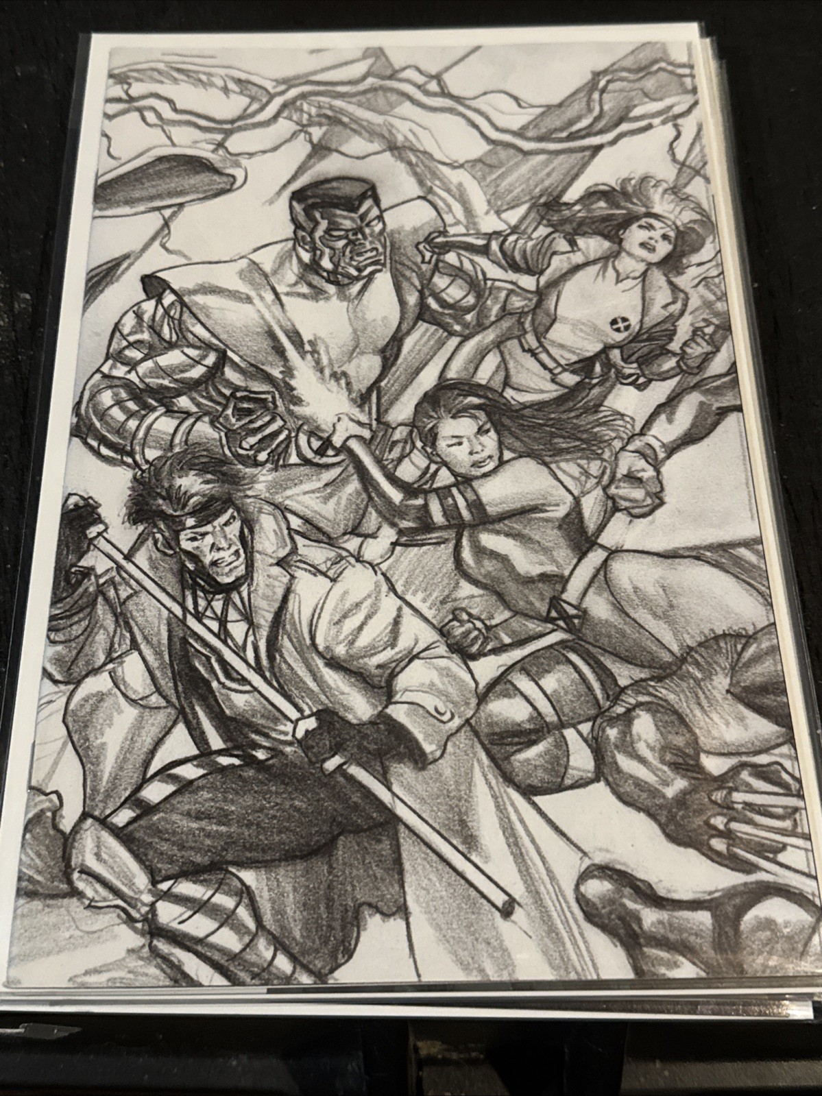 Dark X-Men #1 Alex Ross Virgin B&W 1:100 Variant Gambit Psylocke Rogue