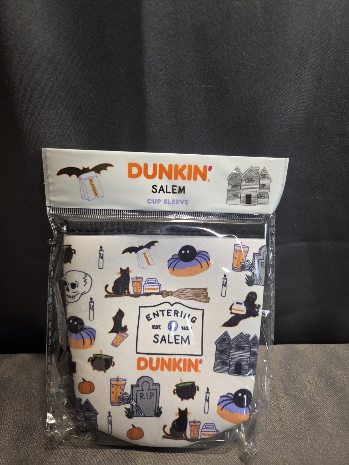 Dunkin Donuts Entering Salem Halloween Cup Sleeve New 2026 Limited Edition