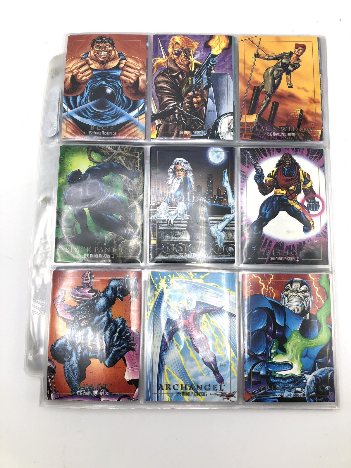 1992 Skybox Marvel Masterpieces Complete, (1-100) + 1D-5D