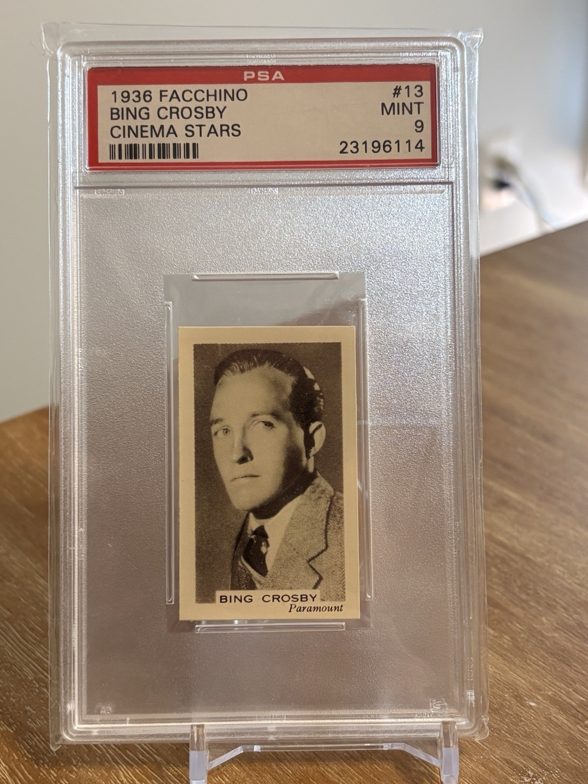 Bing Crosby 1936 Facchino's Cinema Stars #13 PSA9 None Higher RARE