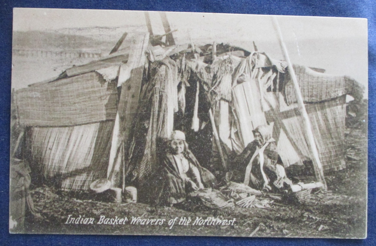 1908 Indian Basket Weavers of the Northwest Postcard Used in Oregon