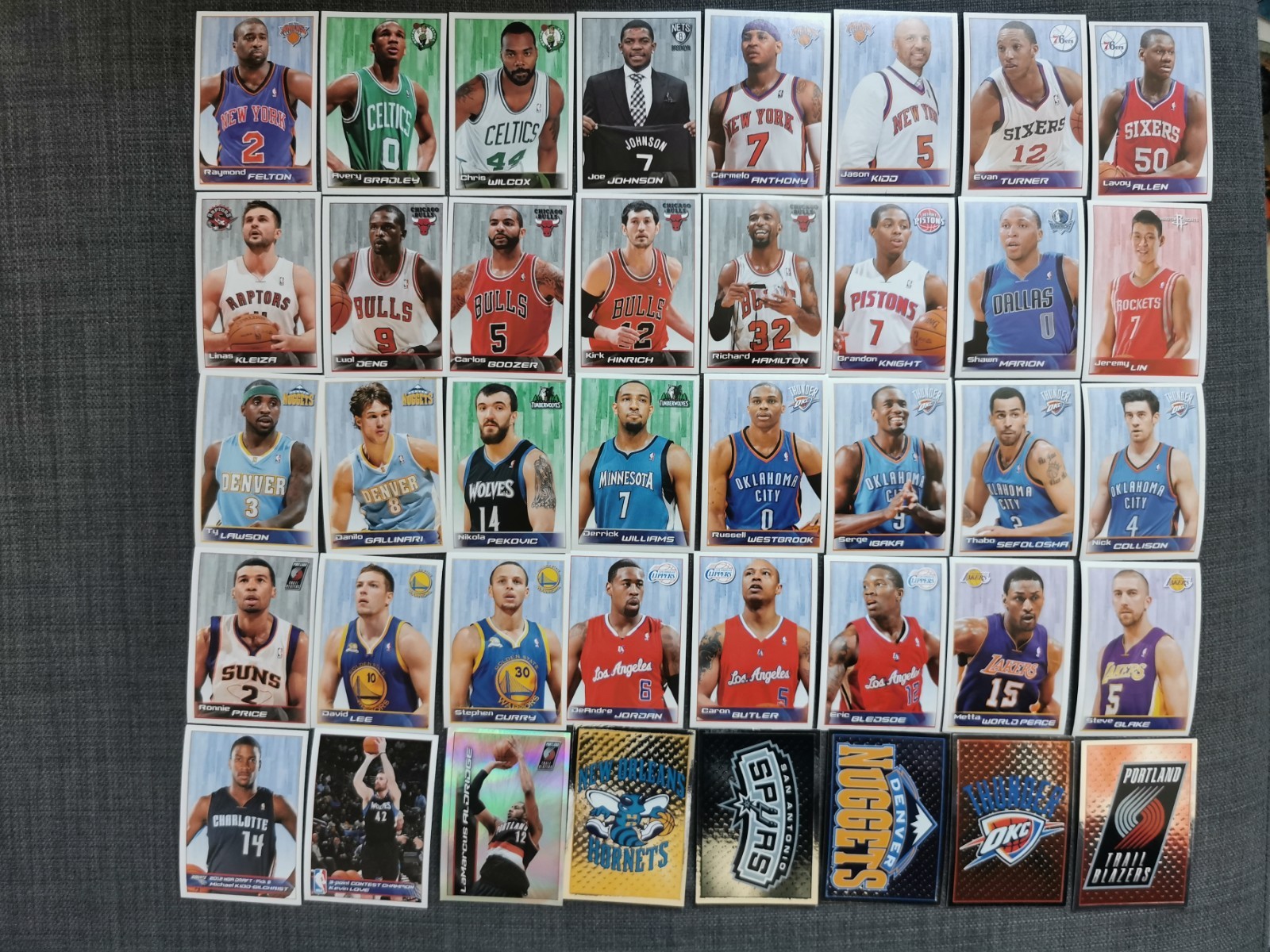 Panini NBA 2012-13 Sticker Lot, 40 Stickers No Doubles 