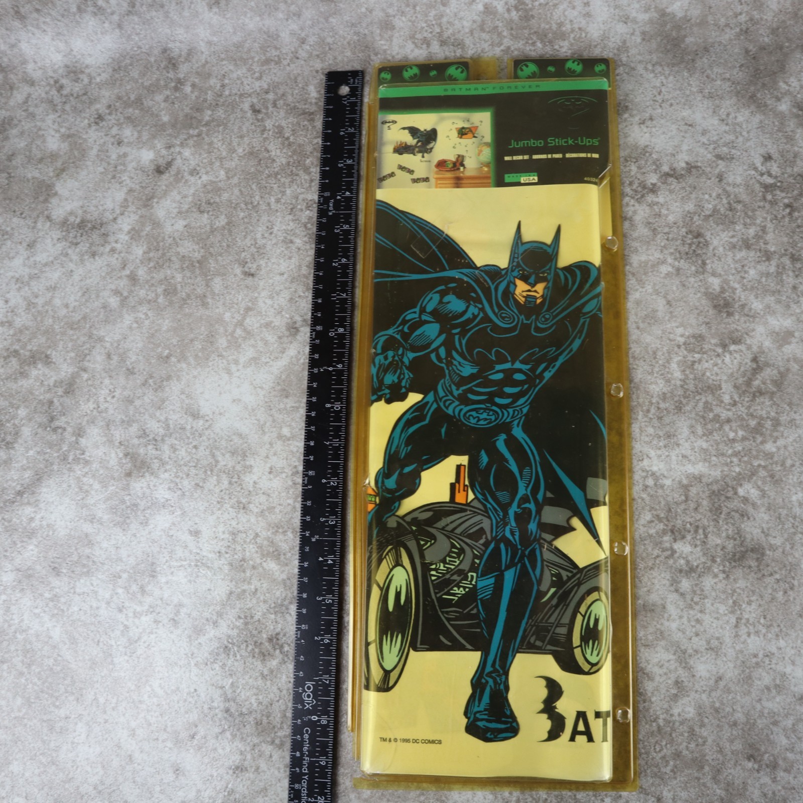 VTG 1995 Batman Forever Jumbo Stick Ups Wall Stickers Self Stick Riddler USA