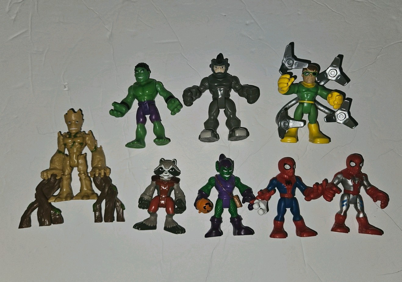 Playskool Heroes Marvel Groot Rocket  goblin doc rhino spider-Man Hulk & more.