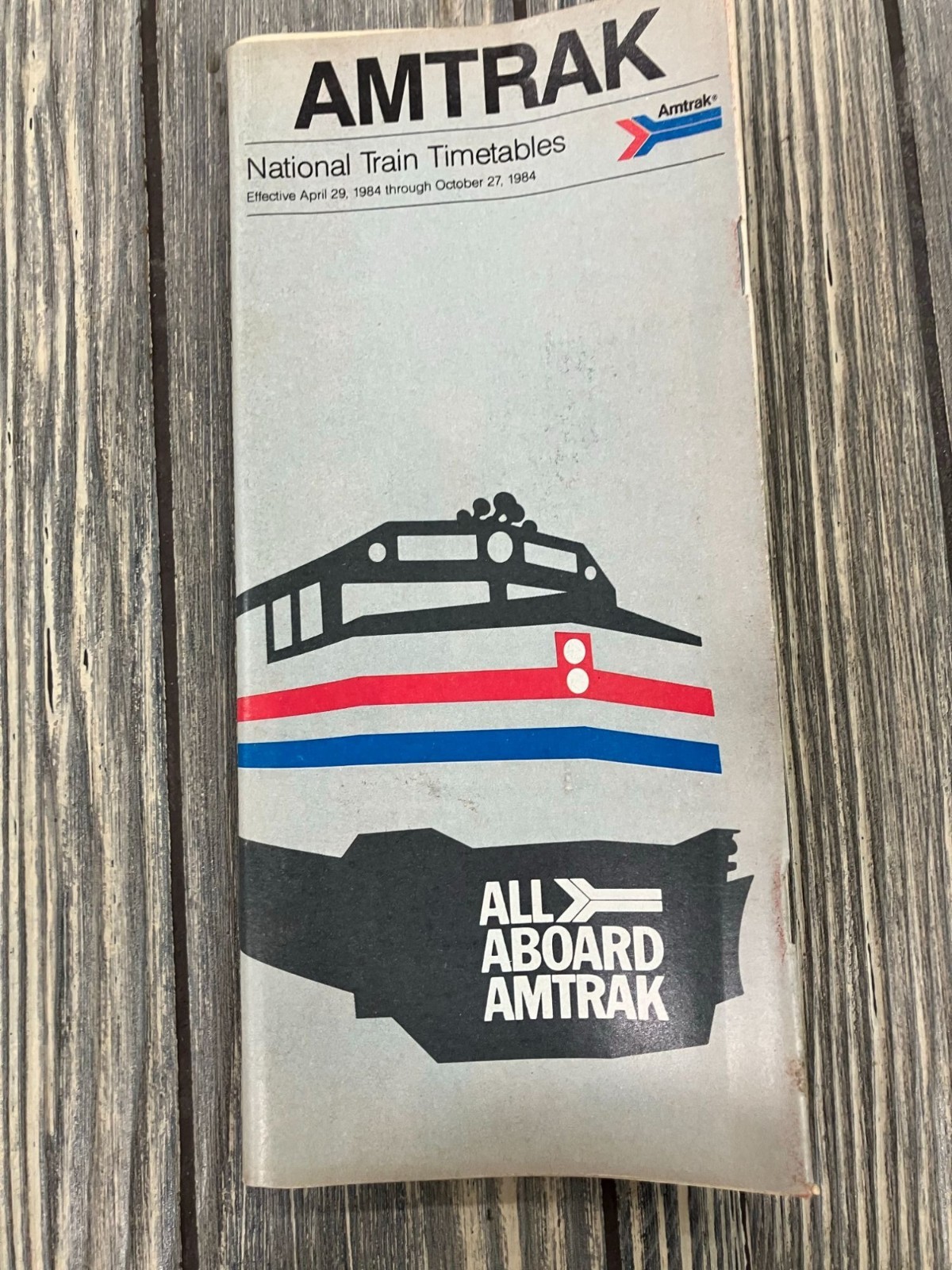 Amtrak National Train Timetables Brochure April-October 1984 All Aboard Collecti