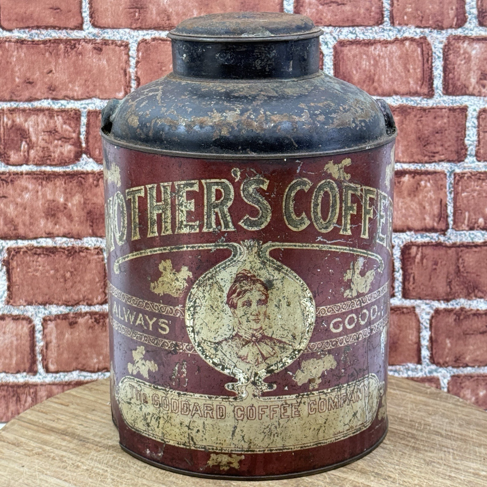 Rare Antique Mother's Coffee Tin Pail - Goddard Coffee Co - St. Louis Missouri