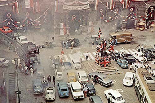 The Italian Job 1969 movie Turin city center comes to a halt 4x6 inch photo