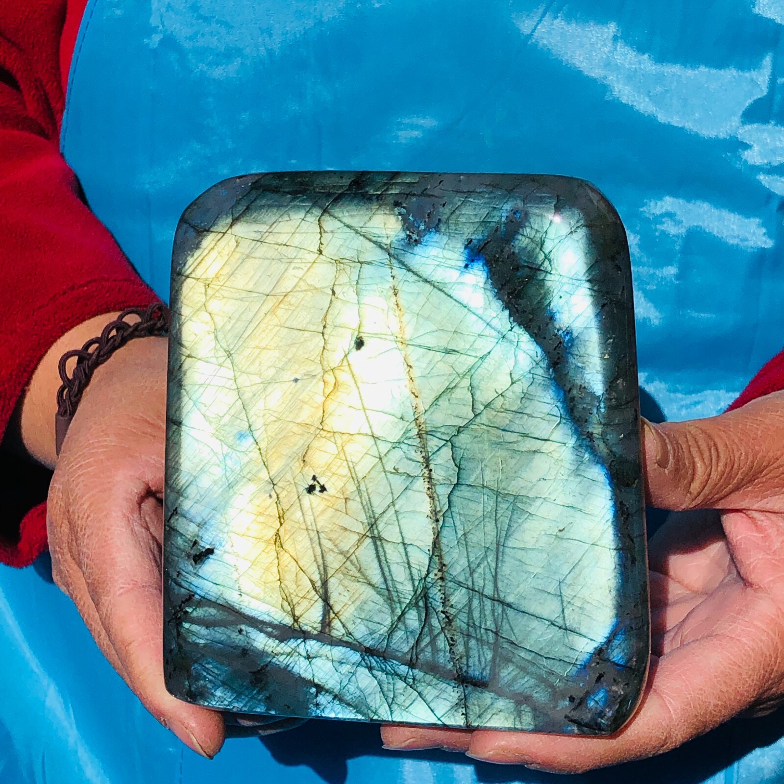 3.36LB Large Natural Gorgeous Labradorite Quartz Crystal Stone Specimen Healing