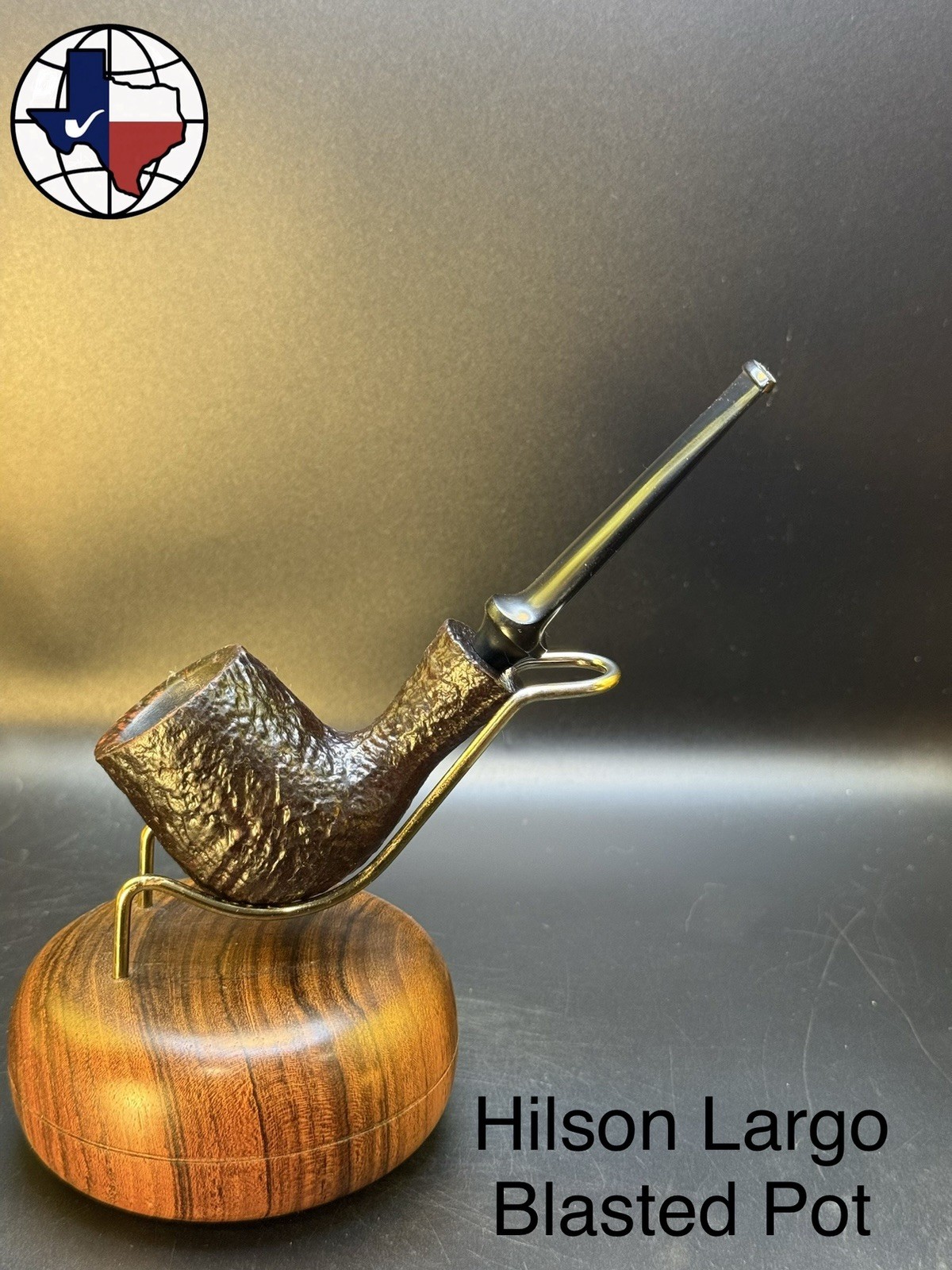 Vintage Hilson Largo Blasted Pot Tobacco Pipe
