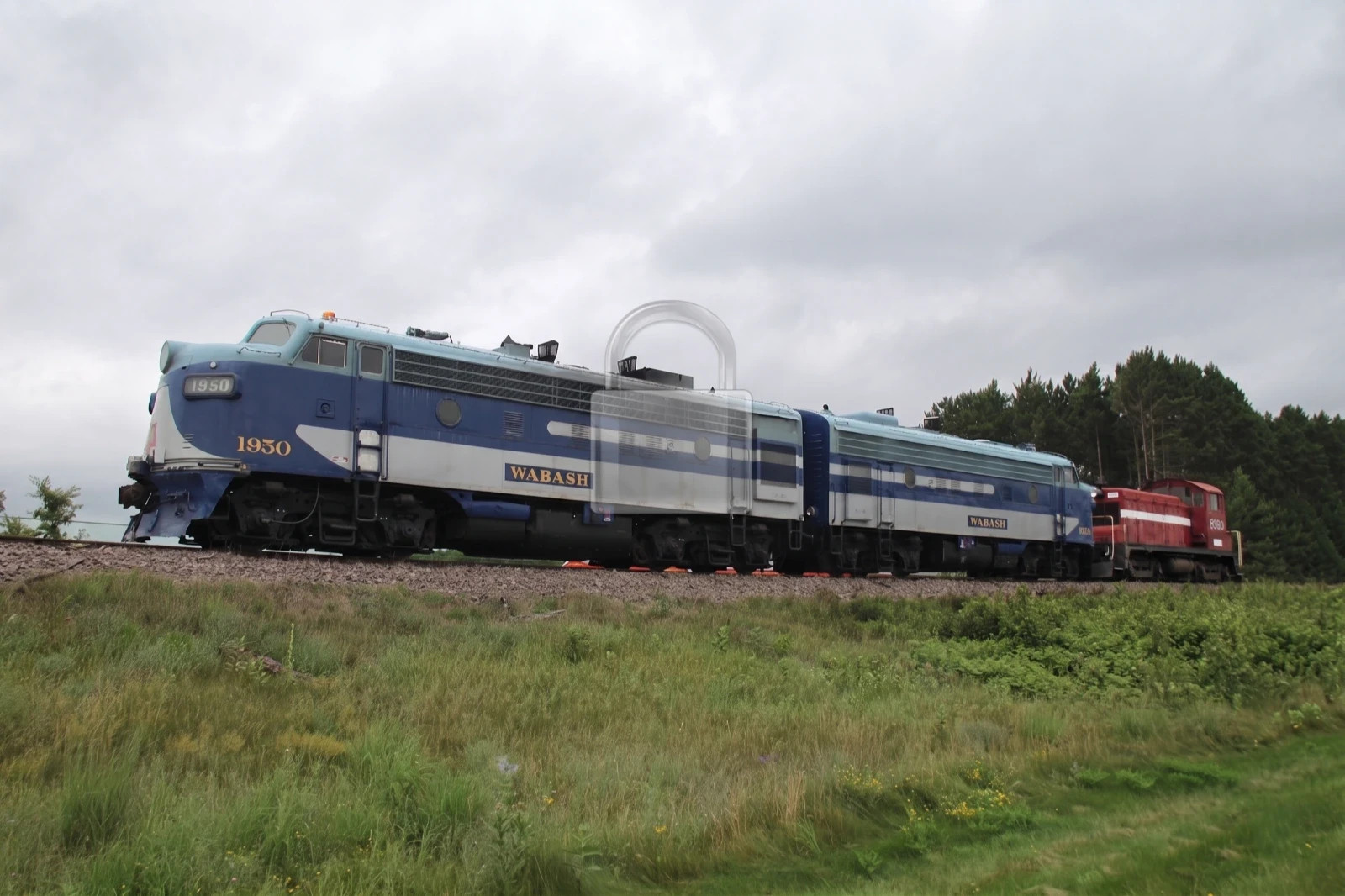 Wabash 1950 & 1951 EMD F-7As at Trego, WI 2017 5 x 7 Photo