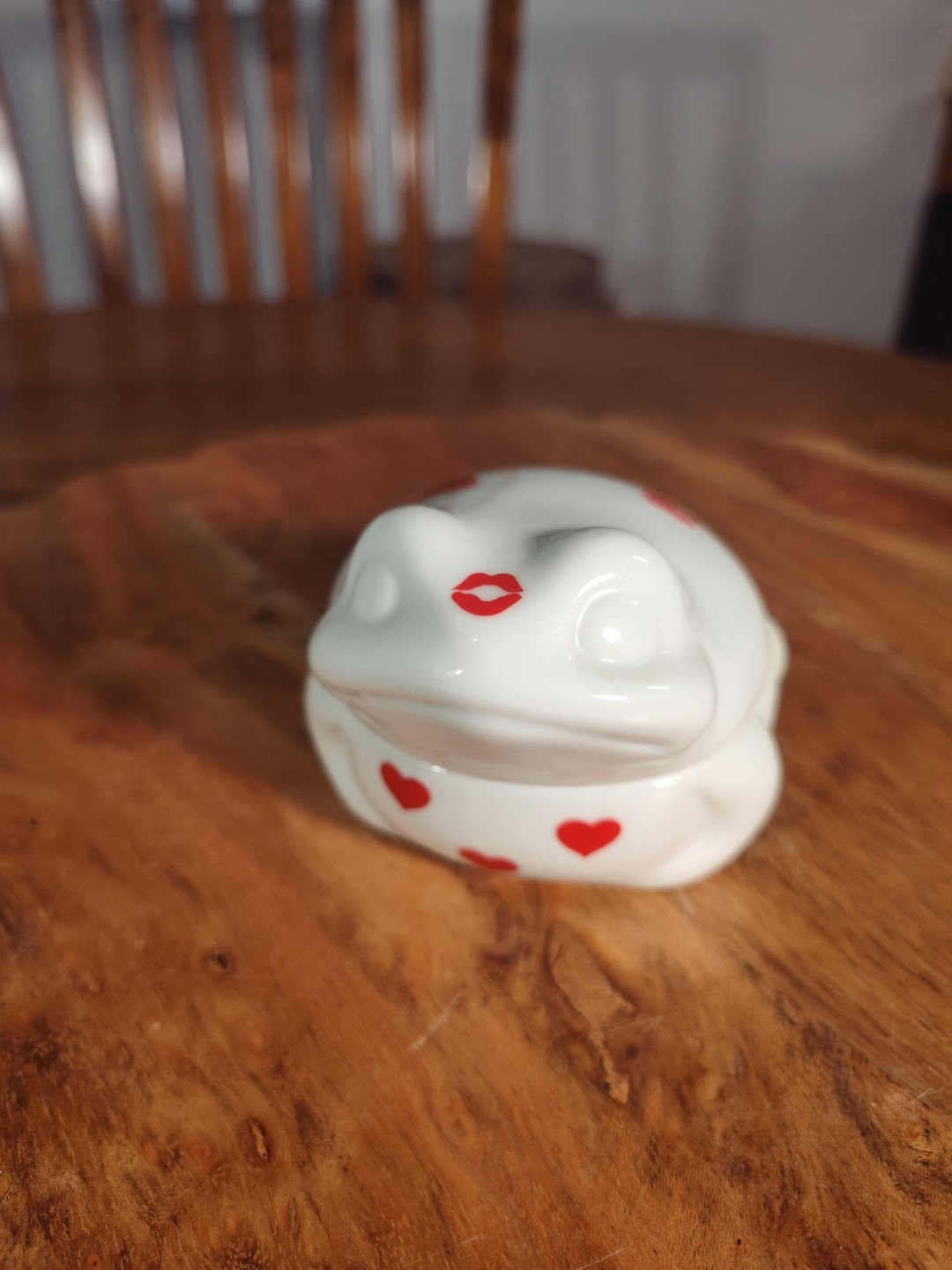 Vintage Takahashi San Francisco Frog Kiss Candle Holder Trinket Dish Ceramic 3