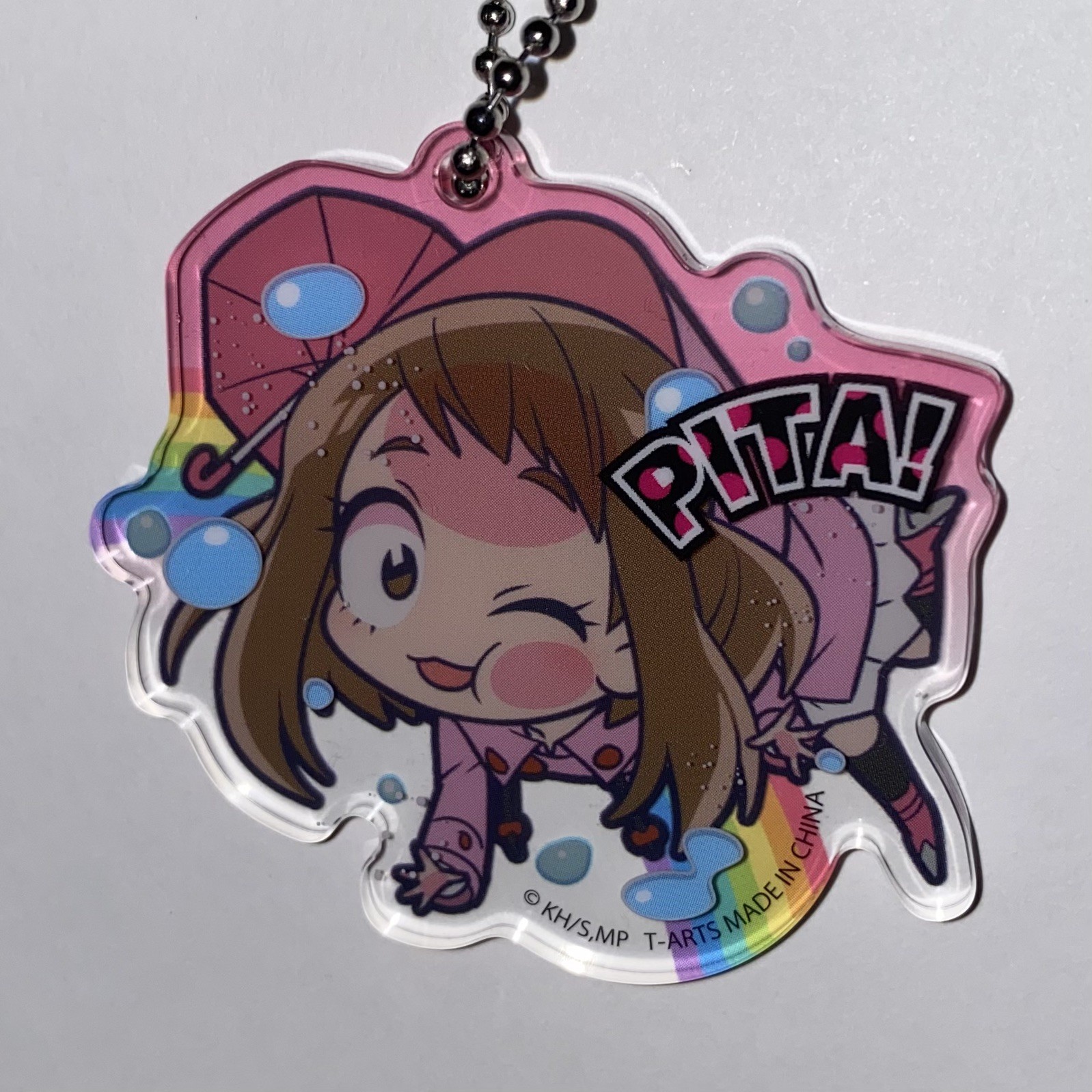 My Hero Academia URAVITY Pita Raincoat Acrylic Keychain NEW - Ochaco Uraraka