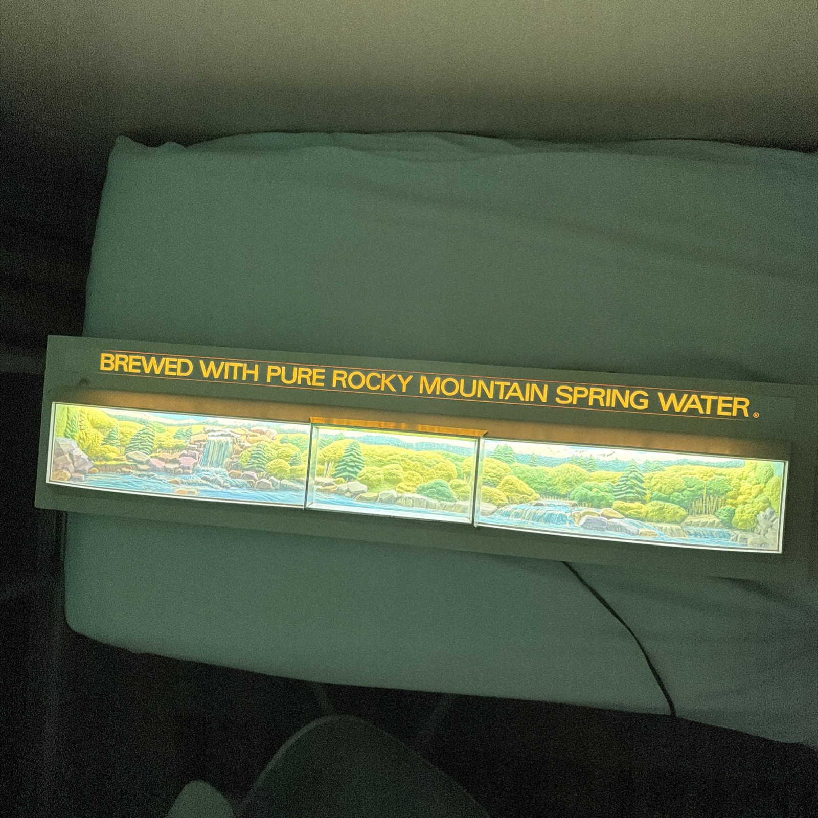 Vintage 1970s HUGE Coors Beer Sign 3D Rocky Mountain Bar Advertising 51” READ