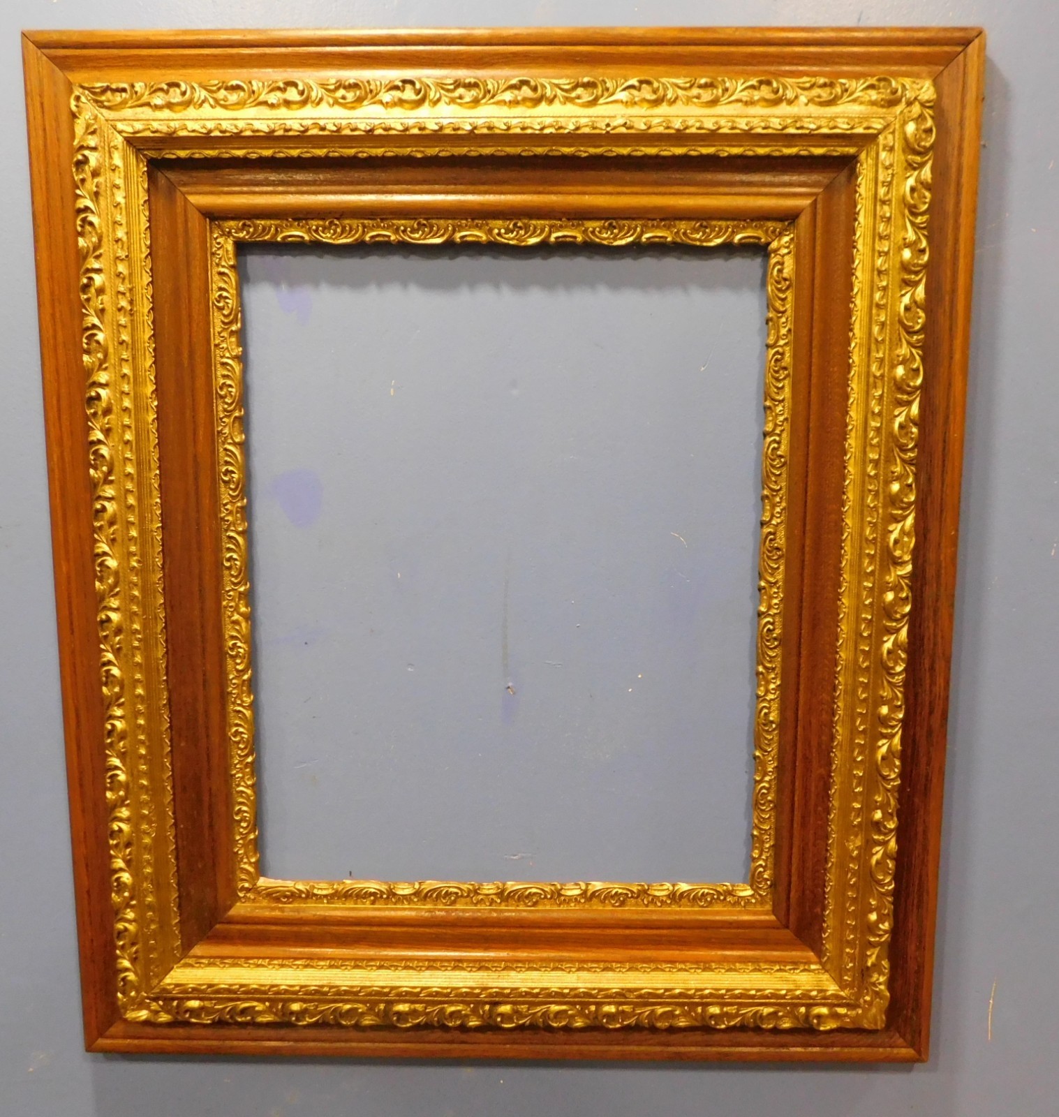 ANTIQUE - WIDE  Large Victorian OAK Gold Frame 31 x 27 