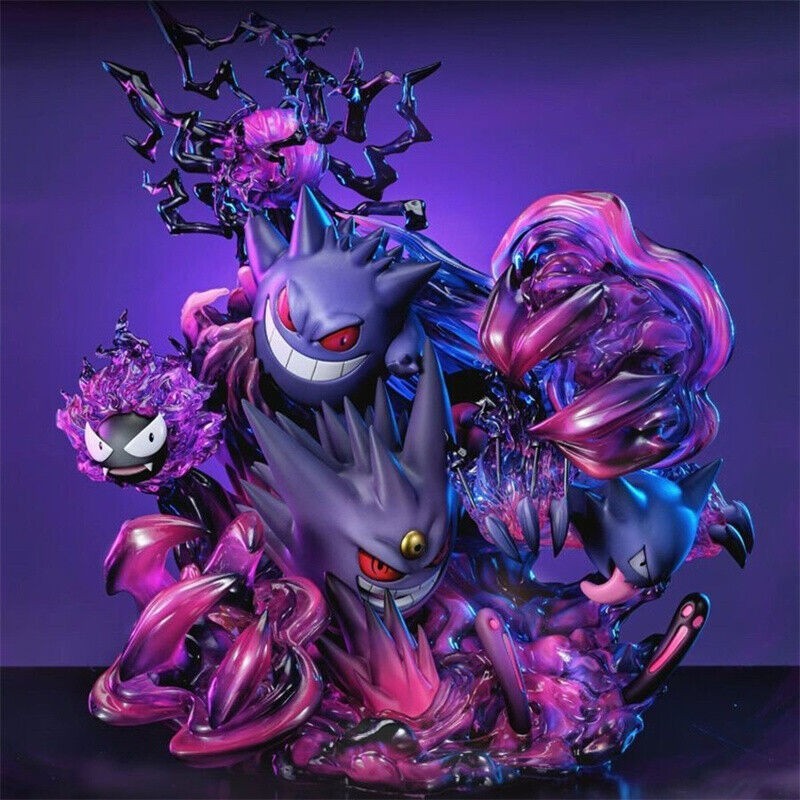 Luminous Gengar Max Evolution Statue Model Figure White Anime Figure Collection