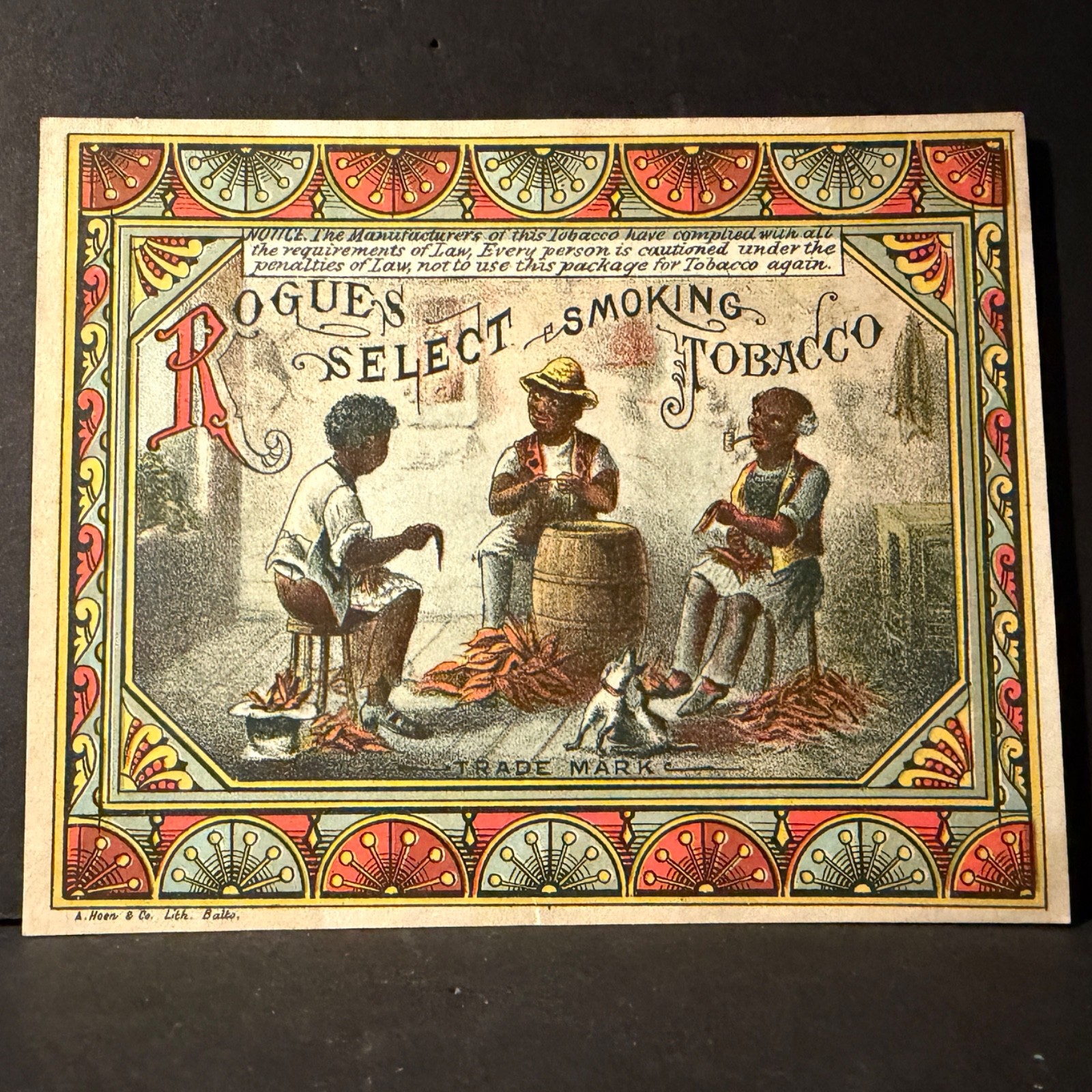 RARE TOBACCO LABEL - 