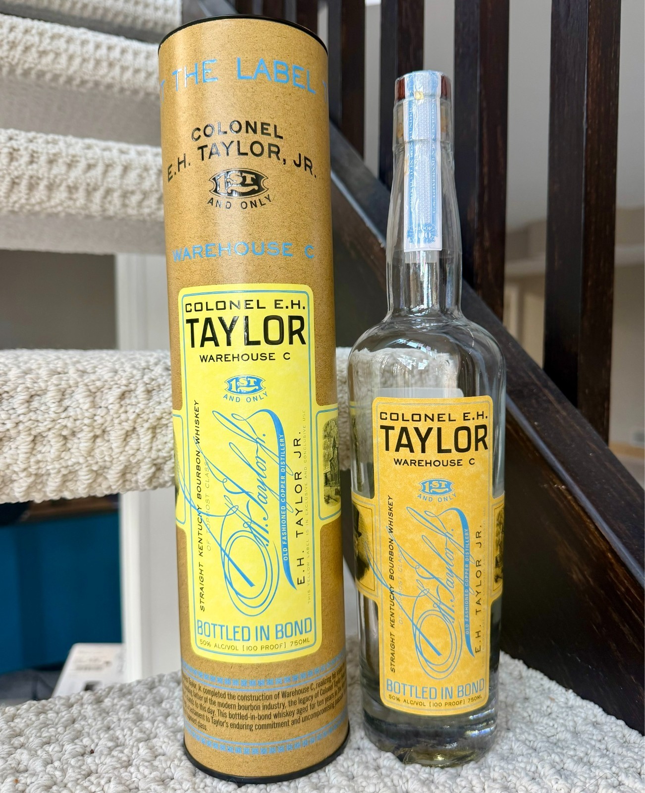 Eh Taylor E.H. Taylor Warehouse C Empty Bottle & Tube unrinsed SUPER RARE