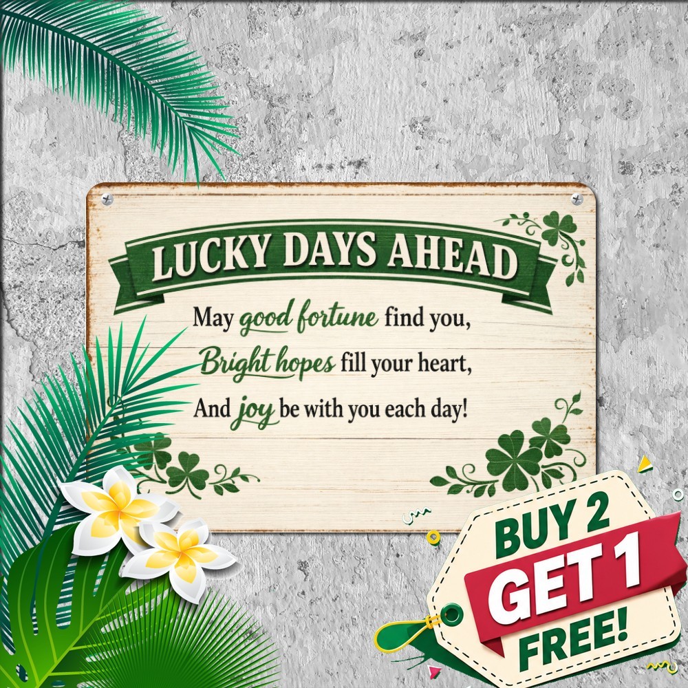 May You Be In Heaven Sign Irish Blessing St Patricks Day Metal Tin Plaque