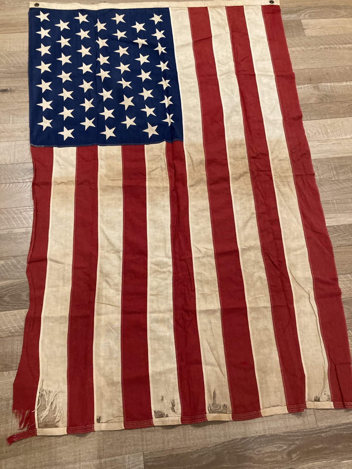 Vintage 49 Star American Flag Alaska Era 1959-1960 Sewn Cotton 69\