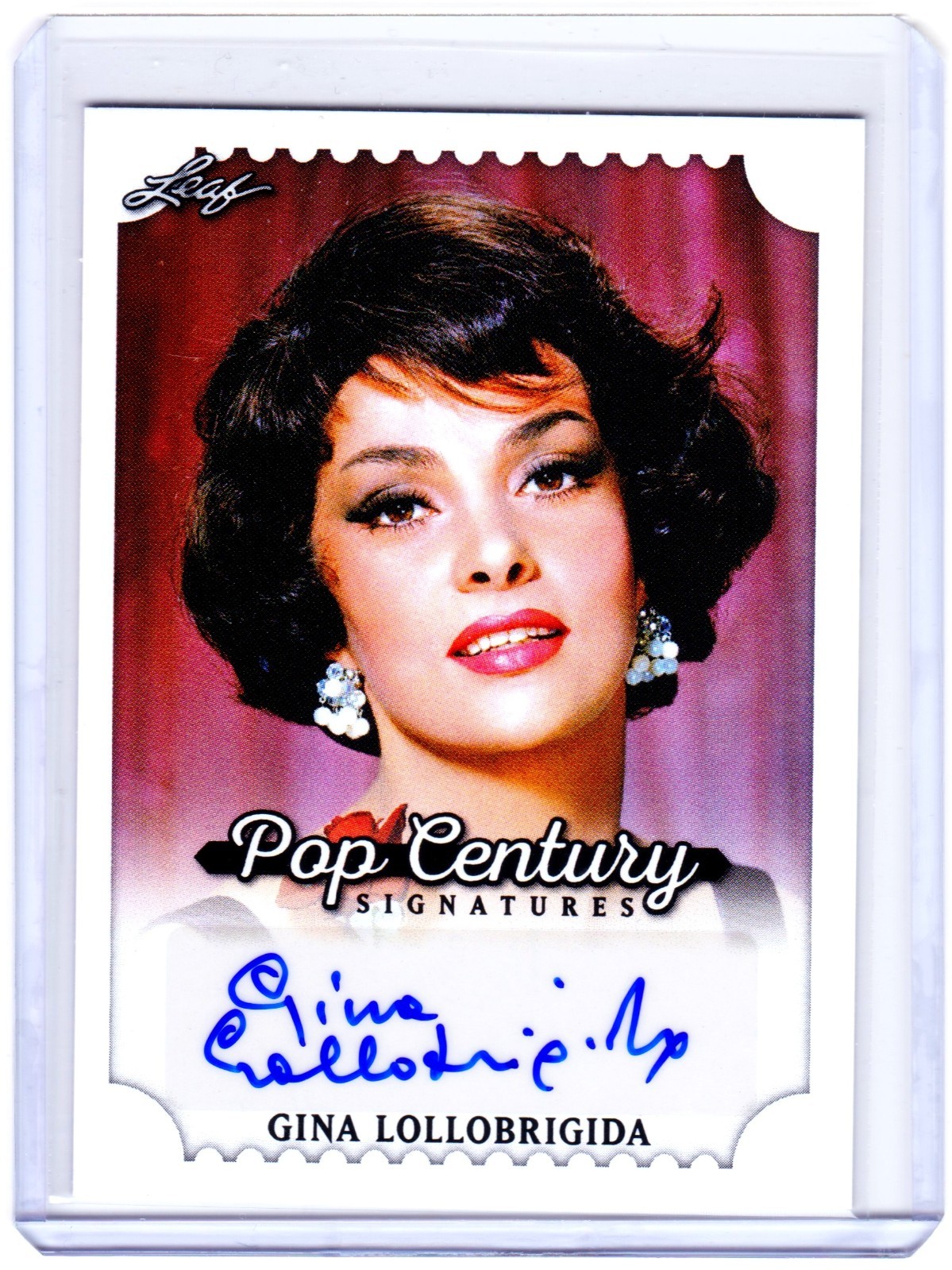 Gina Lollobrigida 2016 Leaf Pop Century Autograph Card - Italian Actress Auto