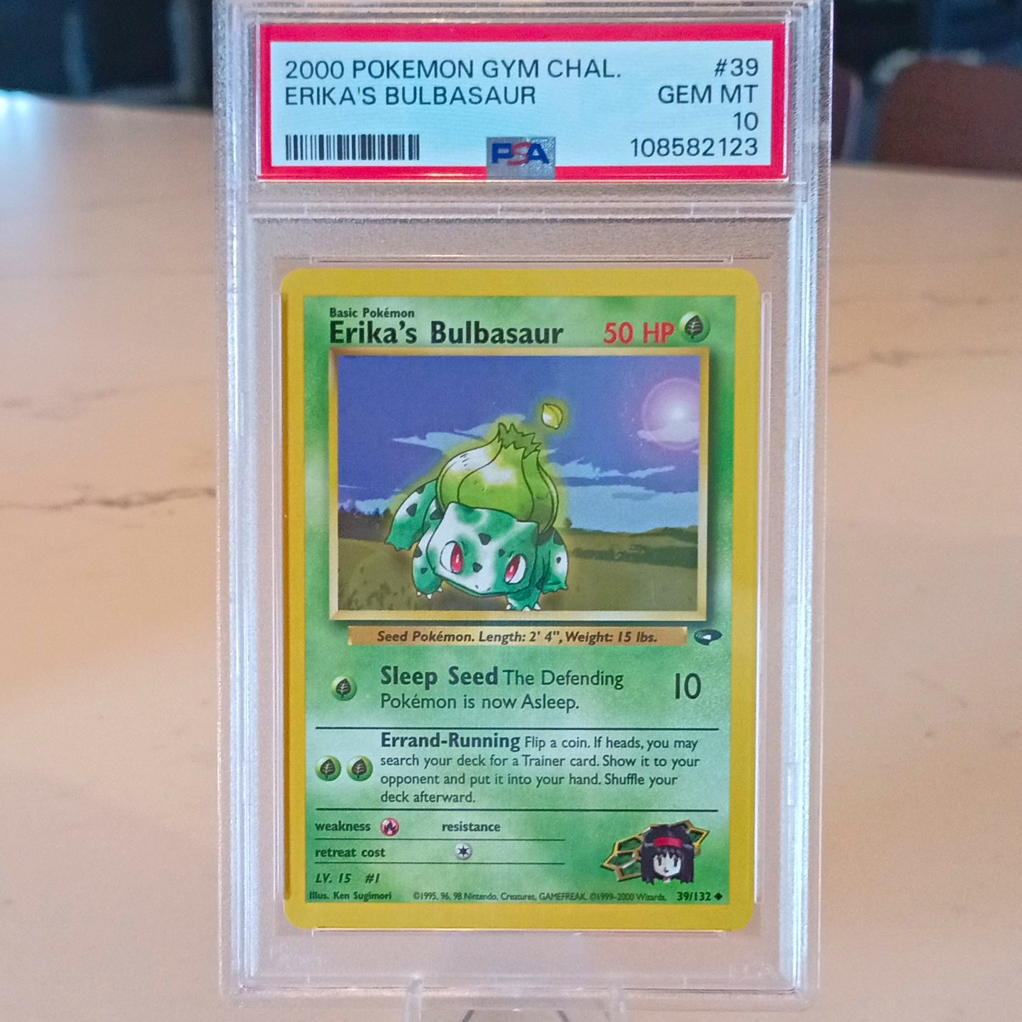 PSA 10 Pokemon 2000 Erika's Bulbasaur No. 39 PSA 10