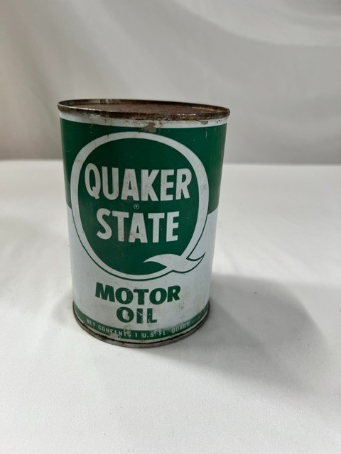 Vintage Quaker State Motor Oil Can 1 Quart Full  UnOpened 