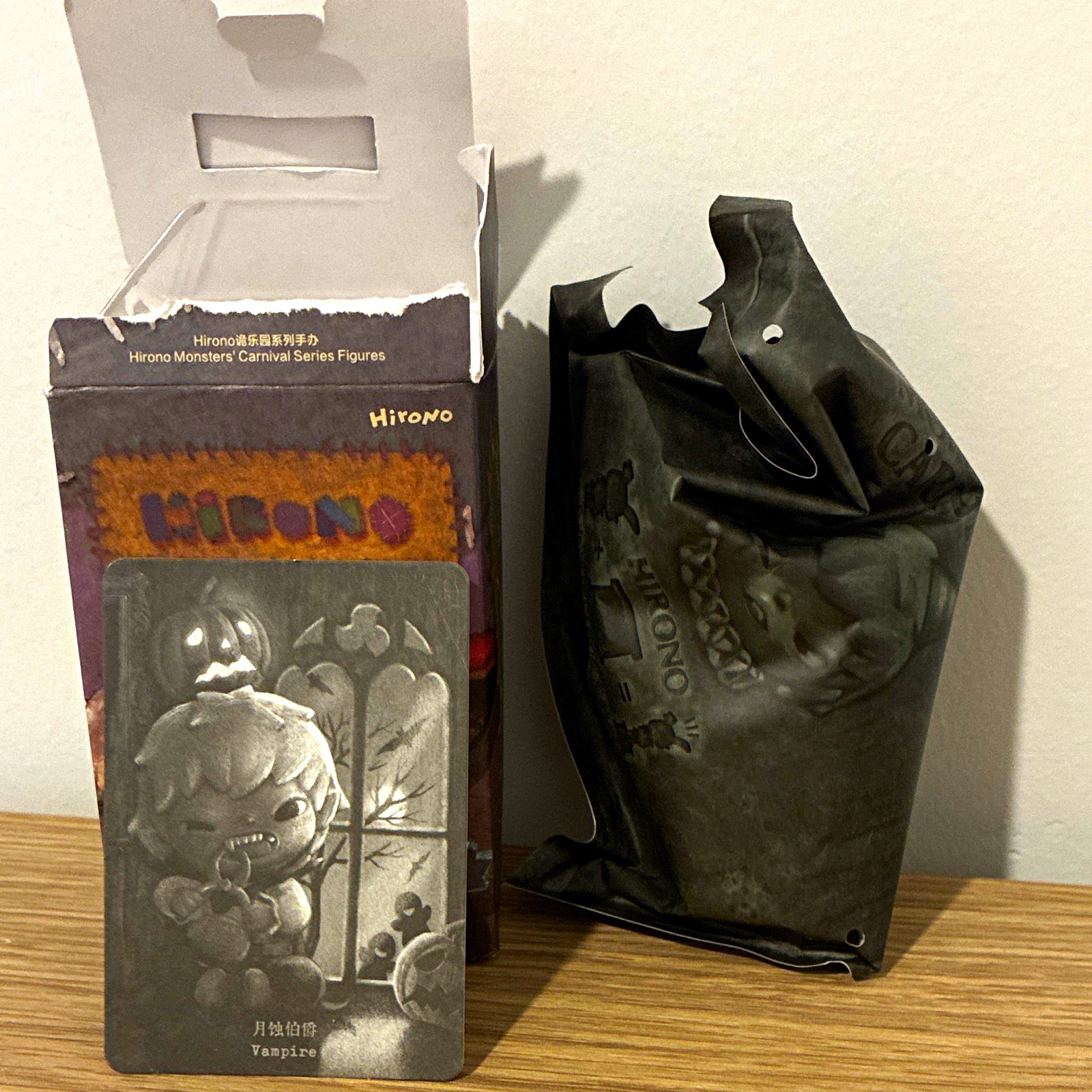 POP MART Hirono Monsters Carnival Series Vampire Confirmed Figure Sealed Bag