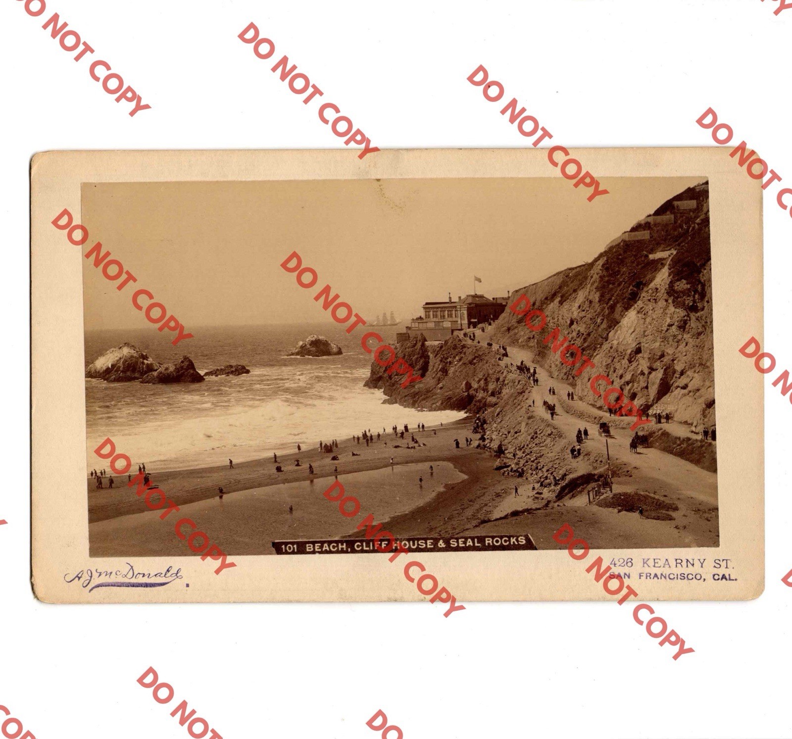 1890s Beach Cliff House Seal Rocks SAN FRANCISCO California CA Boudoir Photo