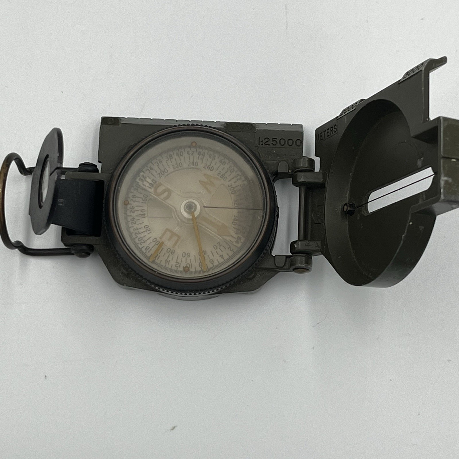 1953 Korean War Lensatic Magnetic Marine Compass Co Pembroke, Mass Marine Corp