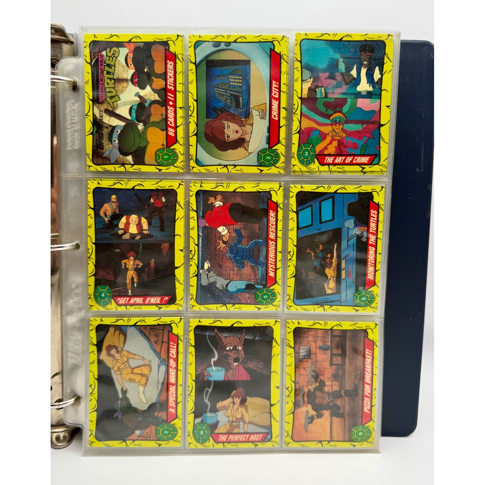 1989 Topps TMNT Teenage Mutant Ninja Turtles 110 Card Set 88 + 22 Bonus A-V