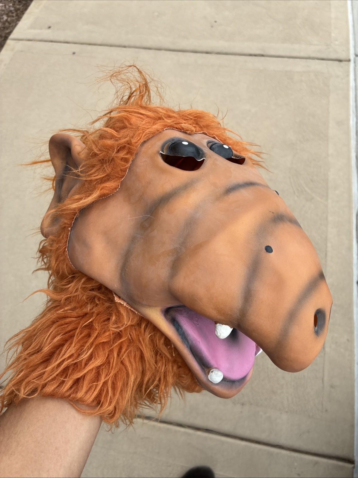Vintage RARE 1980 ALF Mask Full Head Rubber latex face Faux Fur Movie Promo Mask