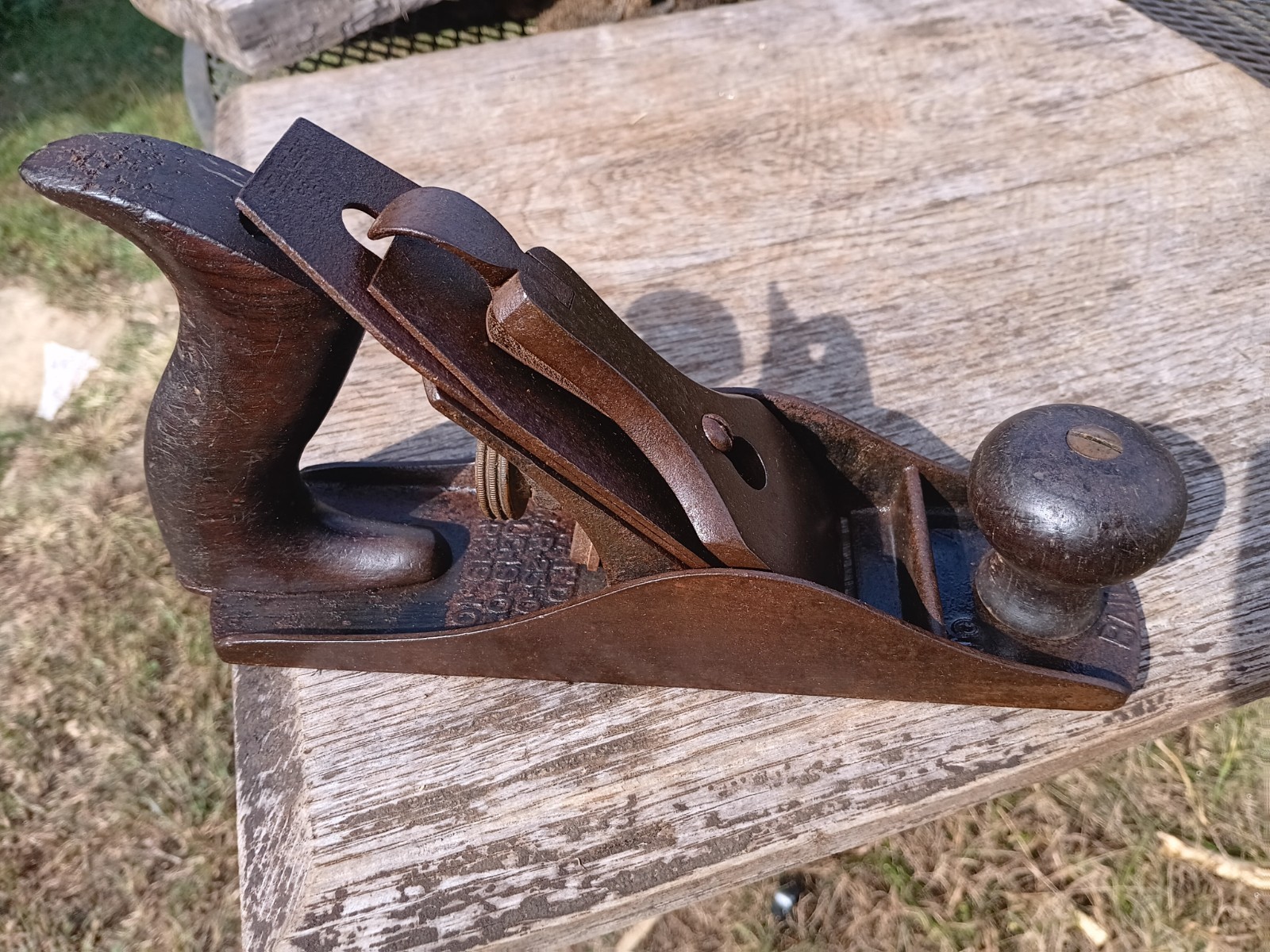 Vintage Stanley Bailey No. 4 Corrugated Base Wood Plane 3 Patent Dates