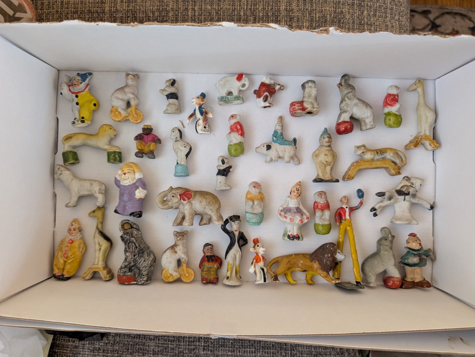 Vintage Circus Cake Toppers 1920's 1930s JAPAN Bisque Bone China Metal Plastic 