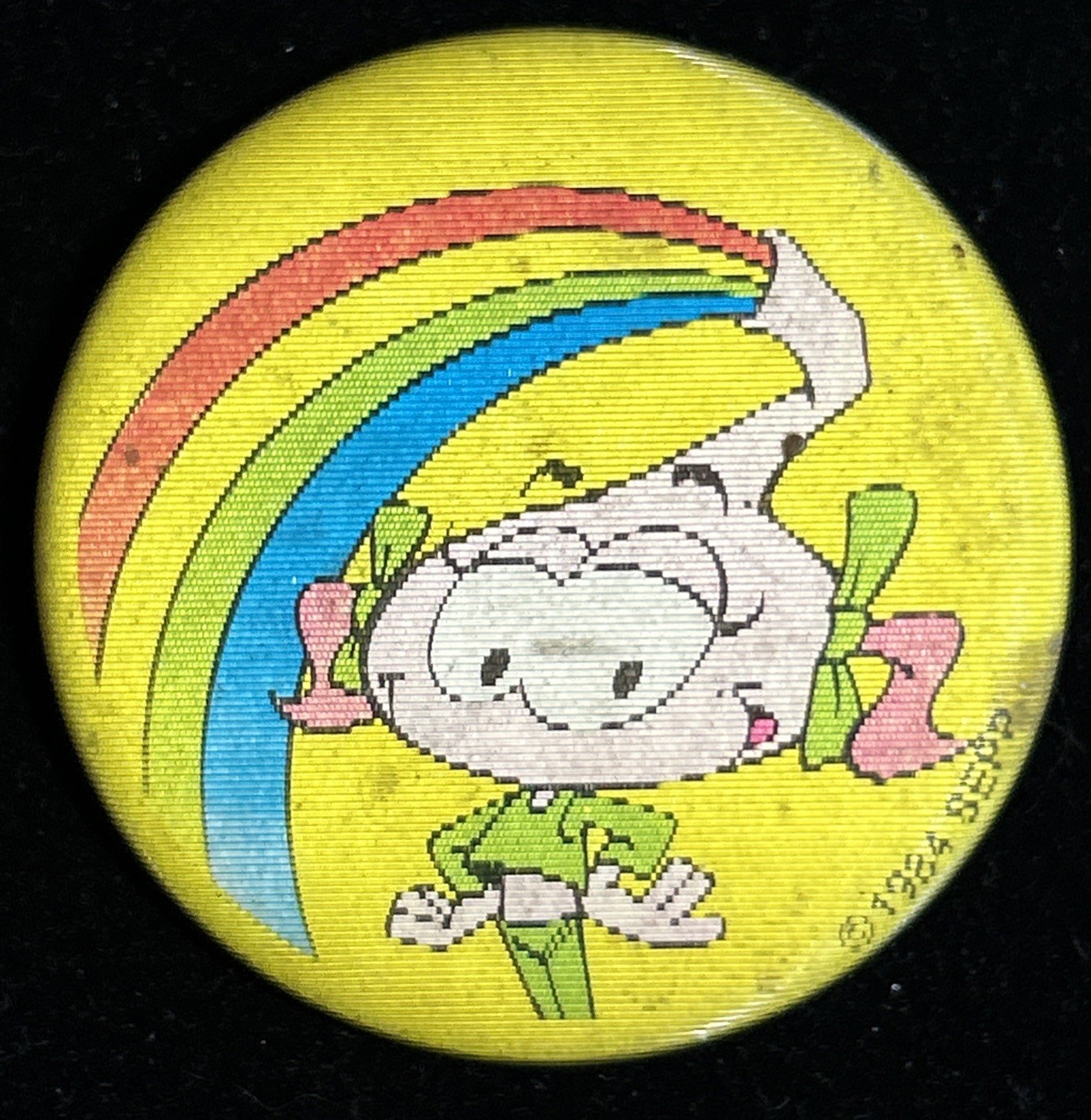 Vintage 1984 Snorks Pinback Button - Lenticular Holographic
