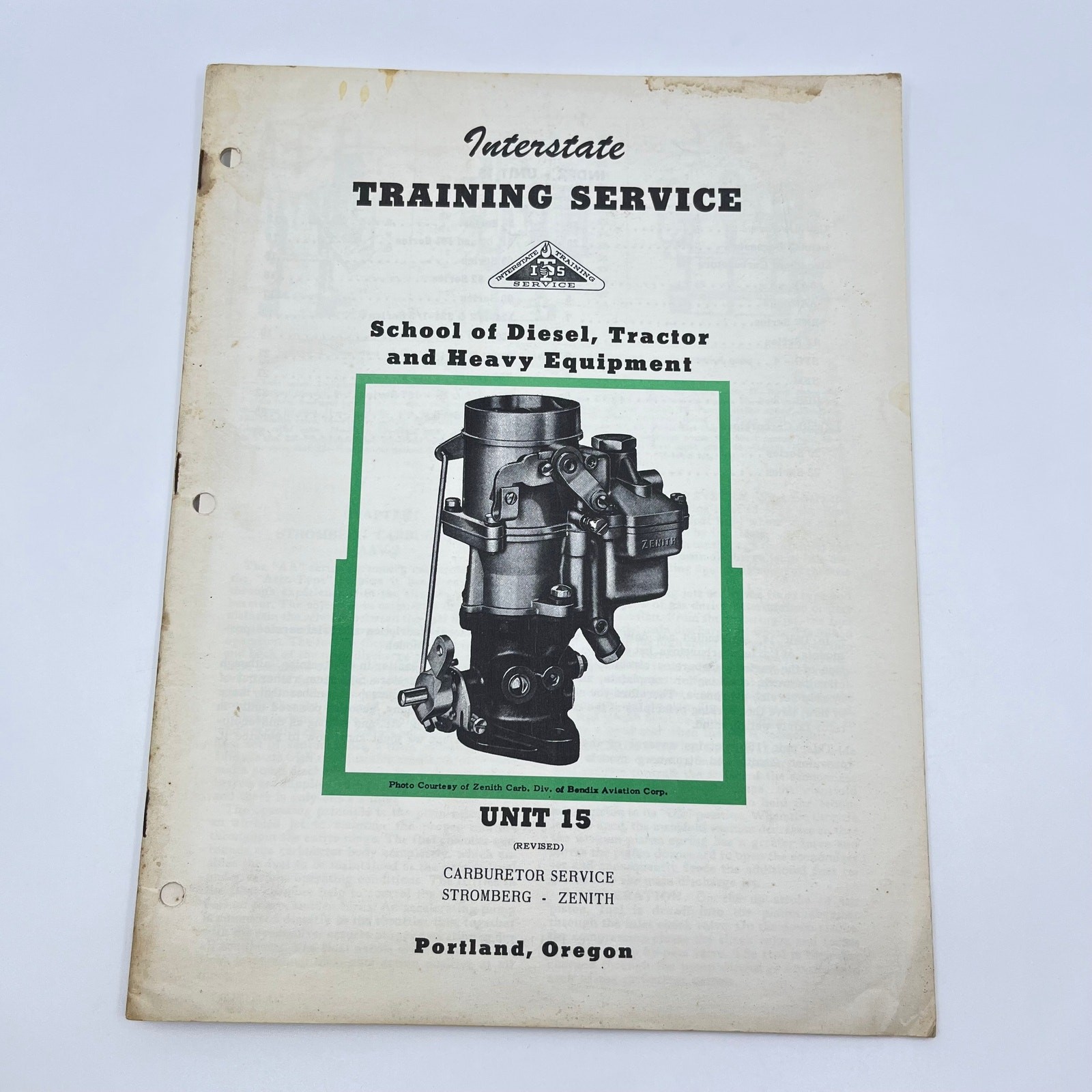 1951 Interstate Training Service Manual Unit 15 Carburetor Service TF8