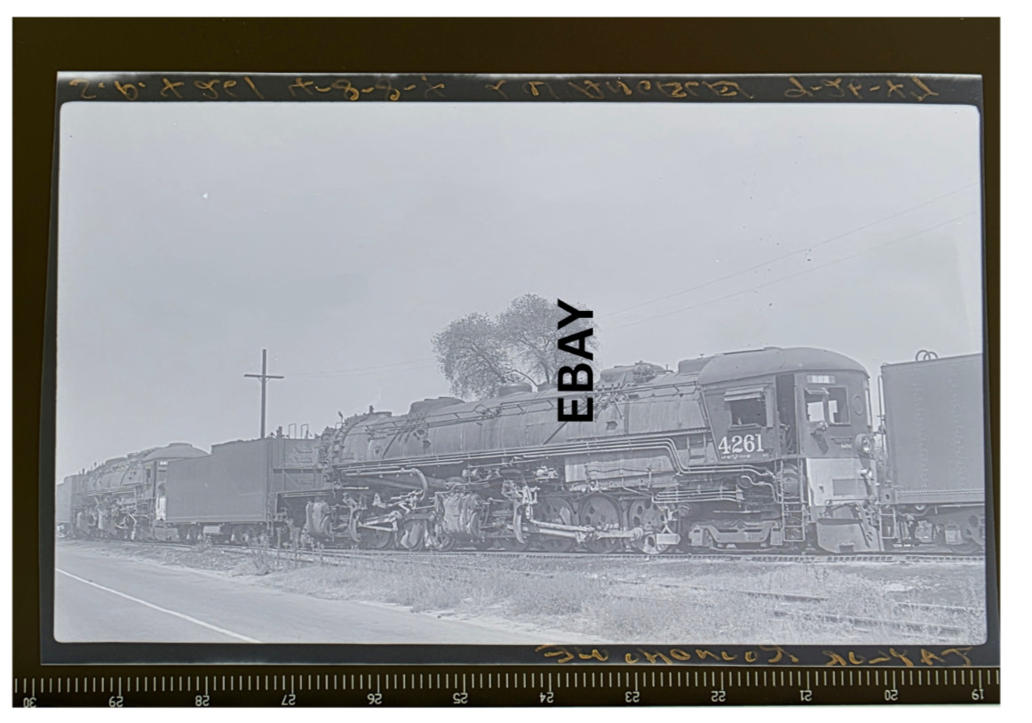 1947 Southern Pacific #4261 AC-11 4-8-8-2 Cab Forward Los Angeles Photo Negative