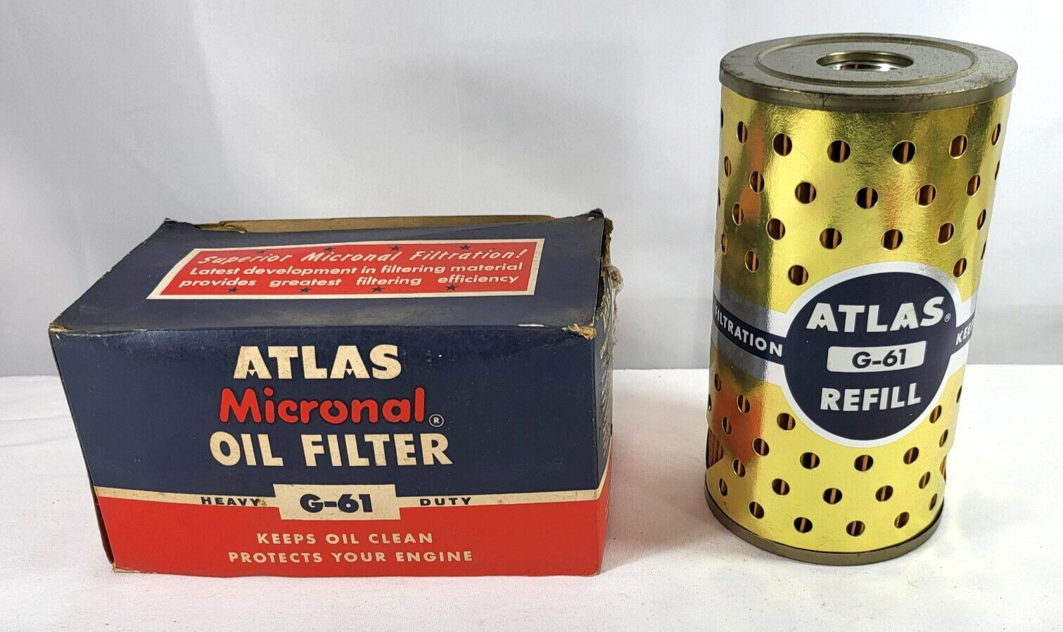 1949 to 1963 GM Atlas Supply Co G-61 Automotive Oil Filter NOS