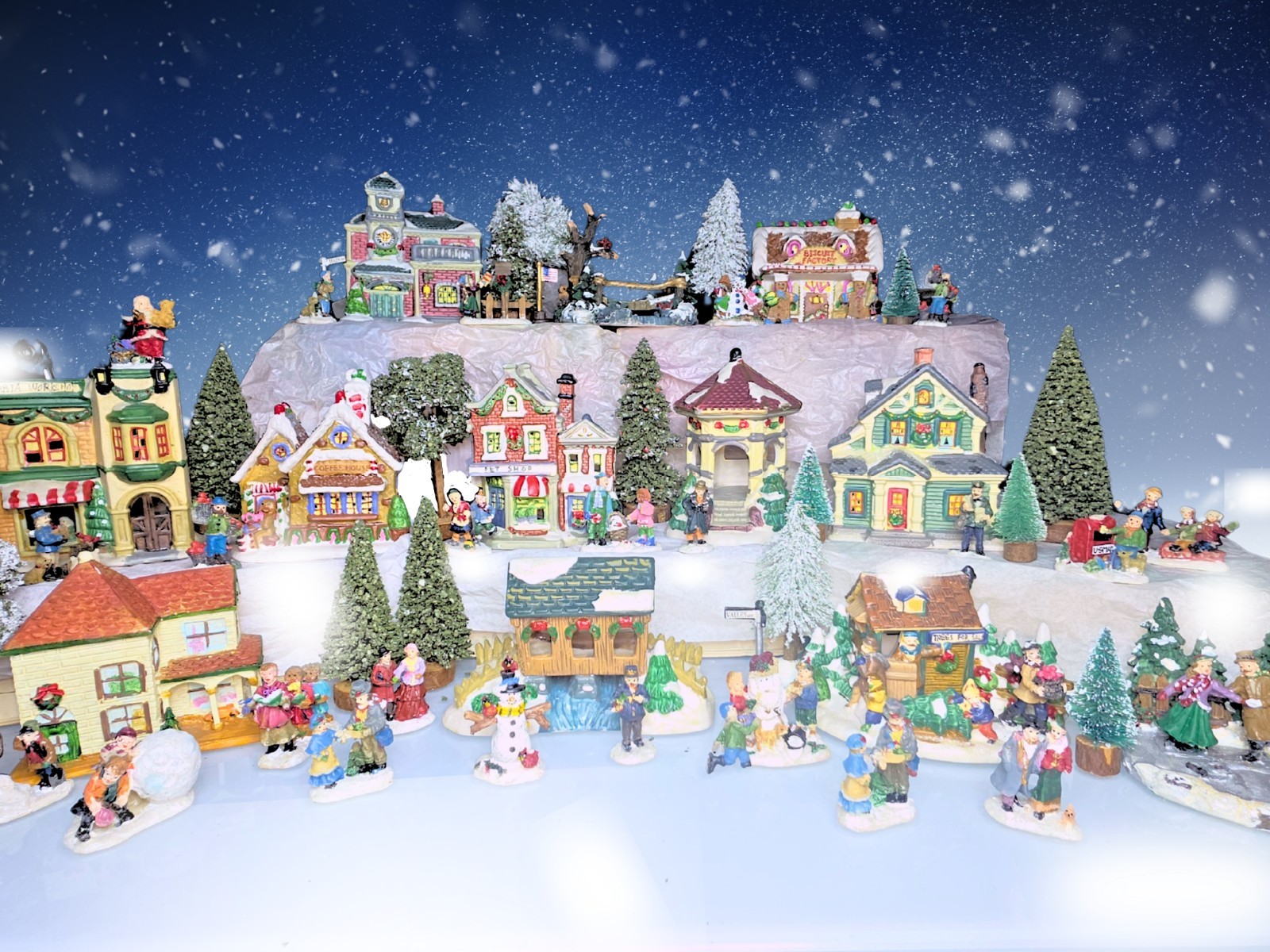 Vintage Wellington Square Cobblestone Corners Christmas Village Huge Lot 50+ Pc