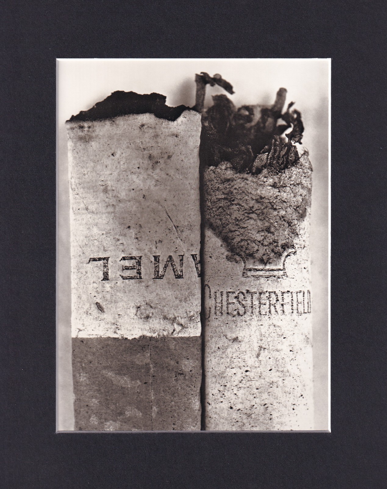 8X10 Matted Print Picture VTG Photo: Irving Penn, Cigarette No. 37, 1972