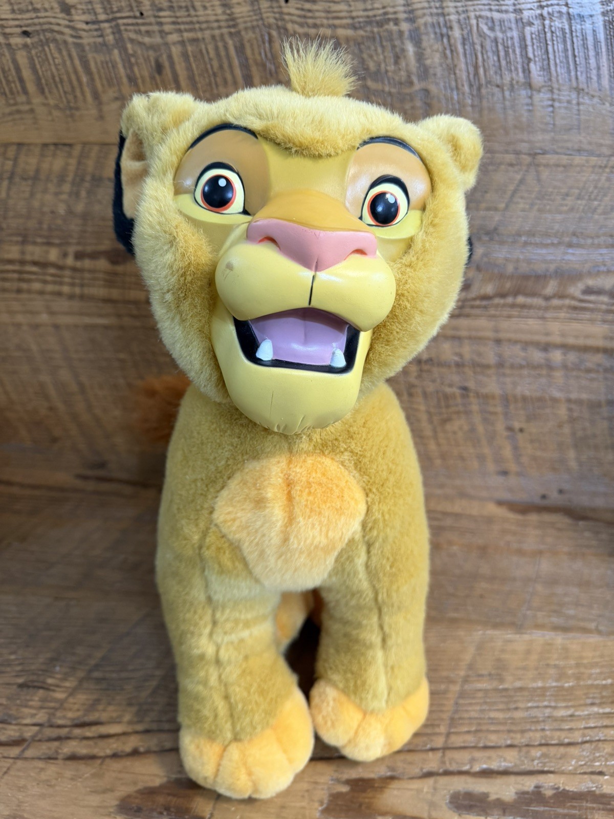 Vintage 90’s Disney Lion King Young Simba Plush Large Stuffed Animal 14” 