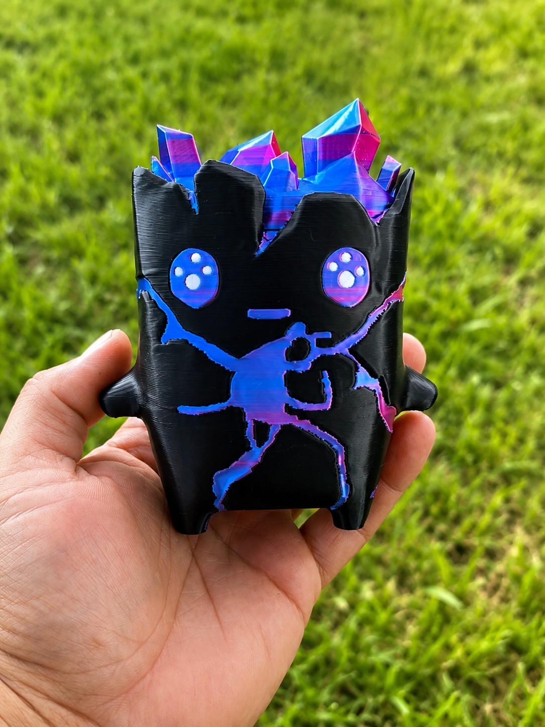 Zero Point Crystal Sprite Figure  Handmade 3D Printed Gaming-Inspired Desk Decor