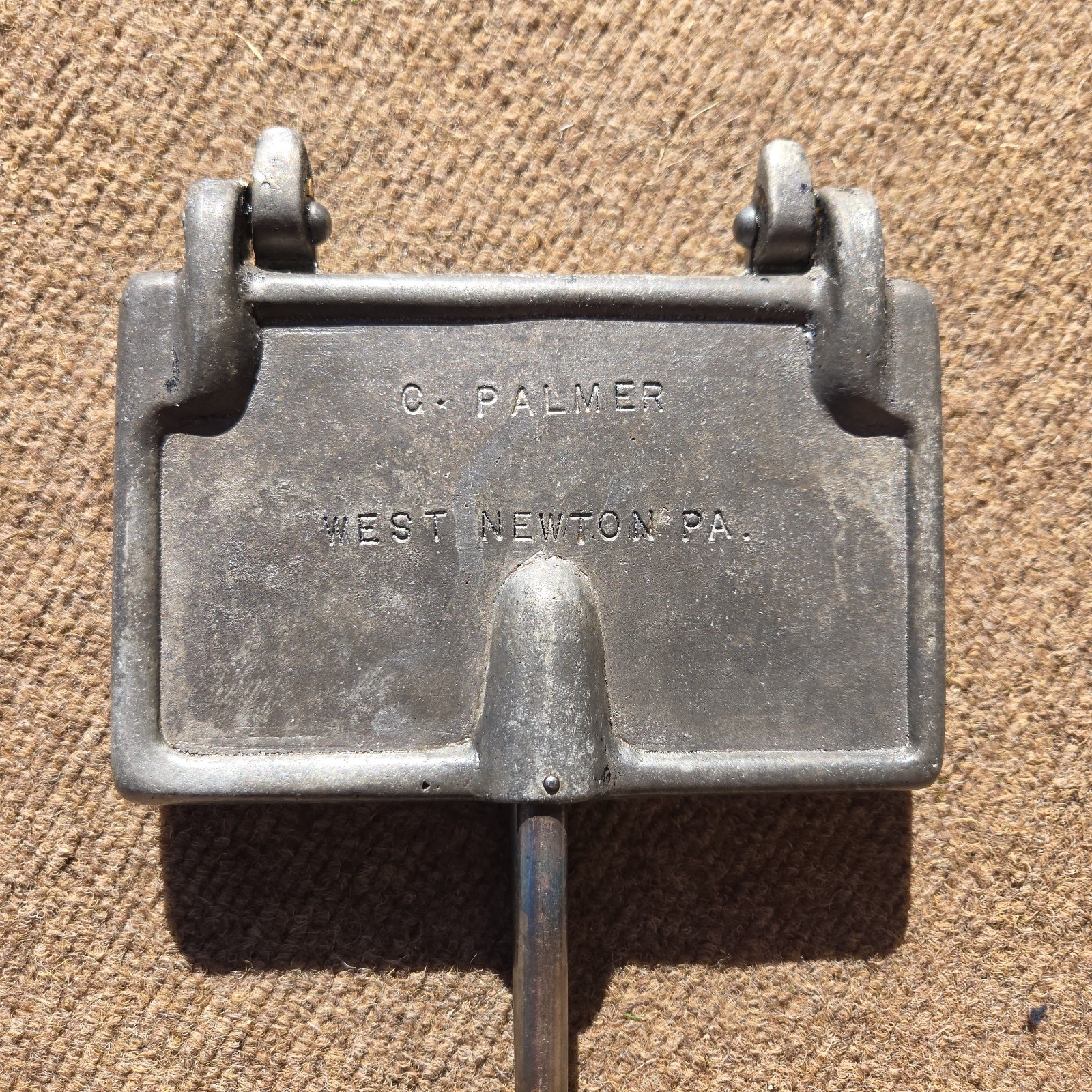 Vintage C Palmer West Newton Pa No 1S Pezzelle Waffle Iron