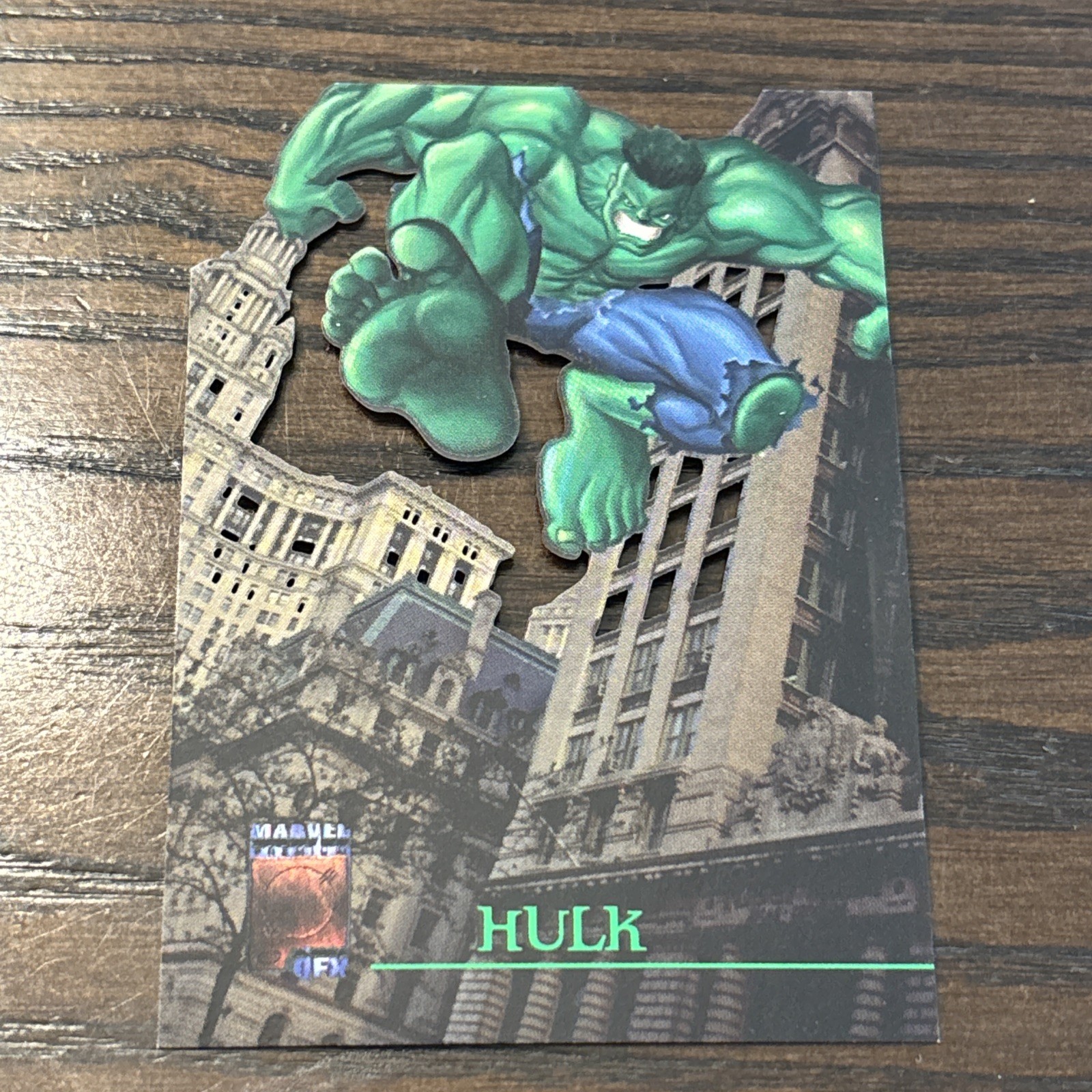 1997 Fleer SkyBox Marvel “Lazer Blast” Hulk #3 of 4 (die-cut insert)