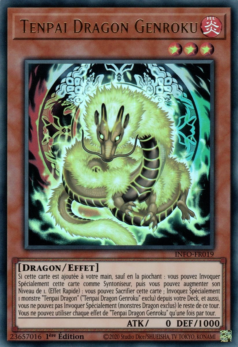 Yu-Gi-Oh Tenpai Dragon Genroku Ultra Rare INFO-FR019 1st Edition FR
