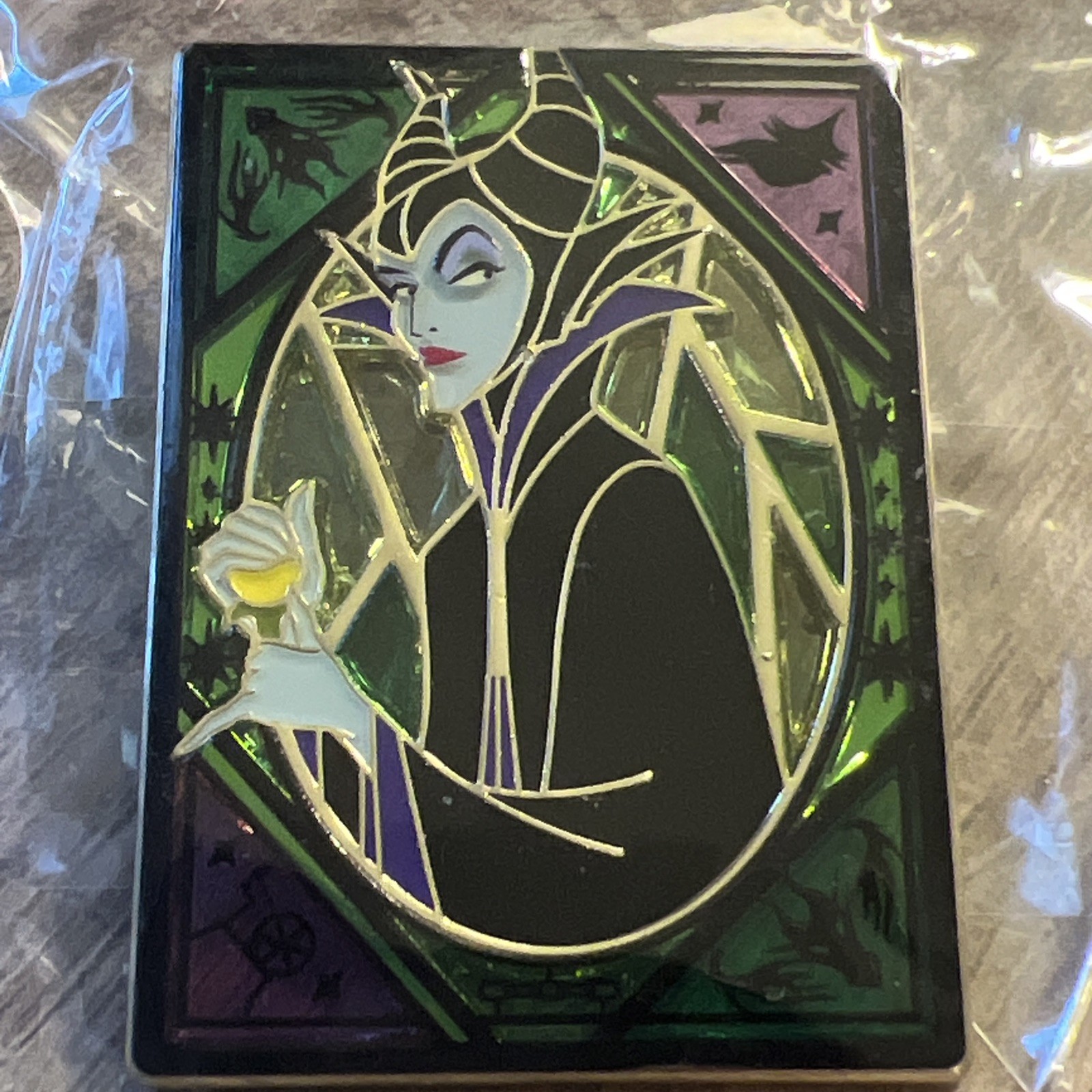 HKDL Pin Trading Carnival 2026 Maleficent Stained Glass LE 600 Villain Dragon