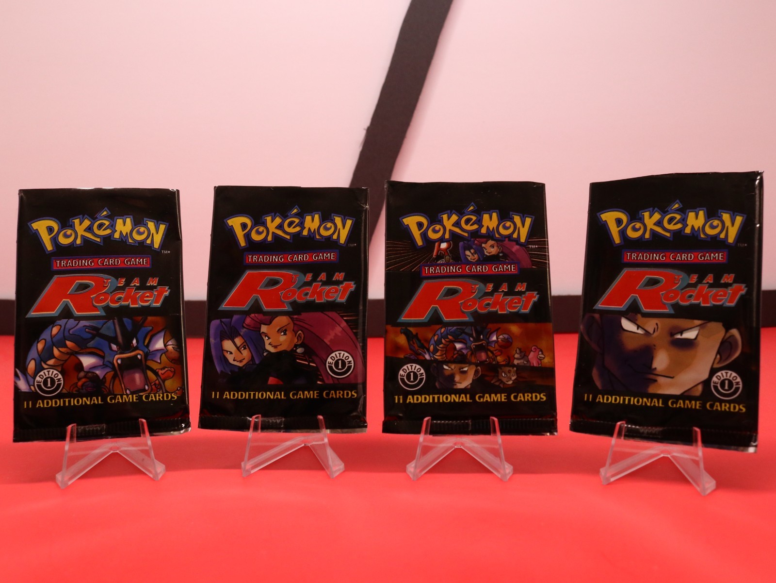 1999-2000 Pokemon Team Rocket 1st Ediition Empty Pack Art Set