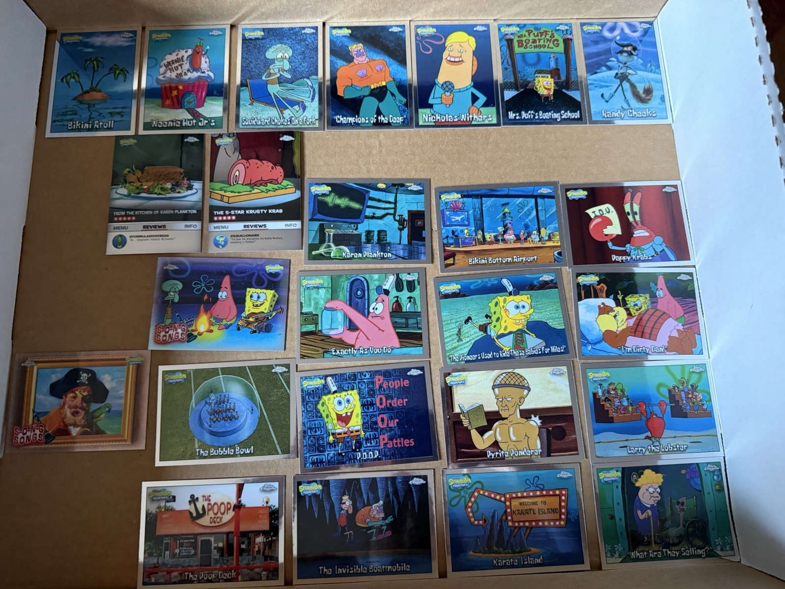 2025 Topps Chrome SpongeBob SquarePants - Lot Of 52 Base Cards (No Duplicates)