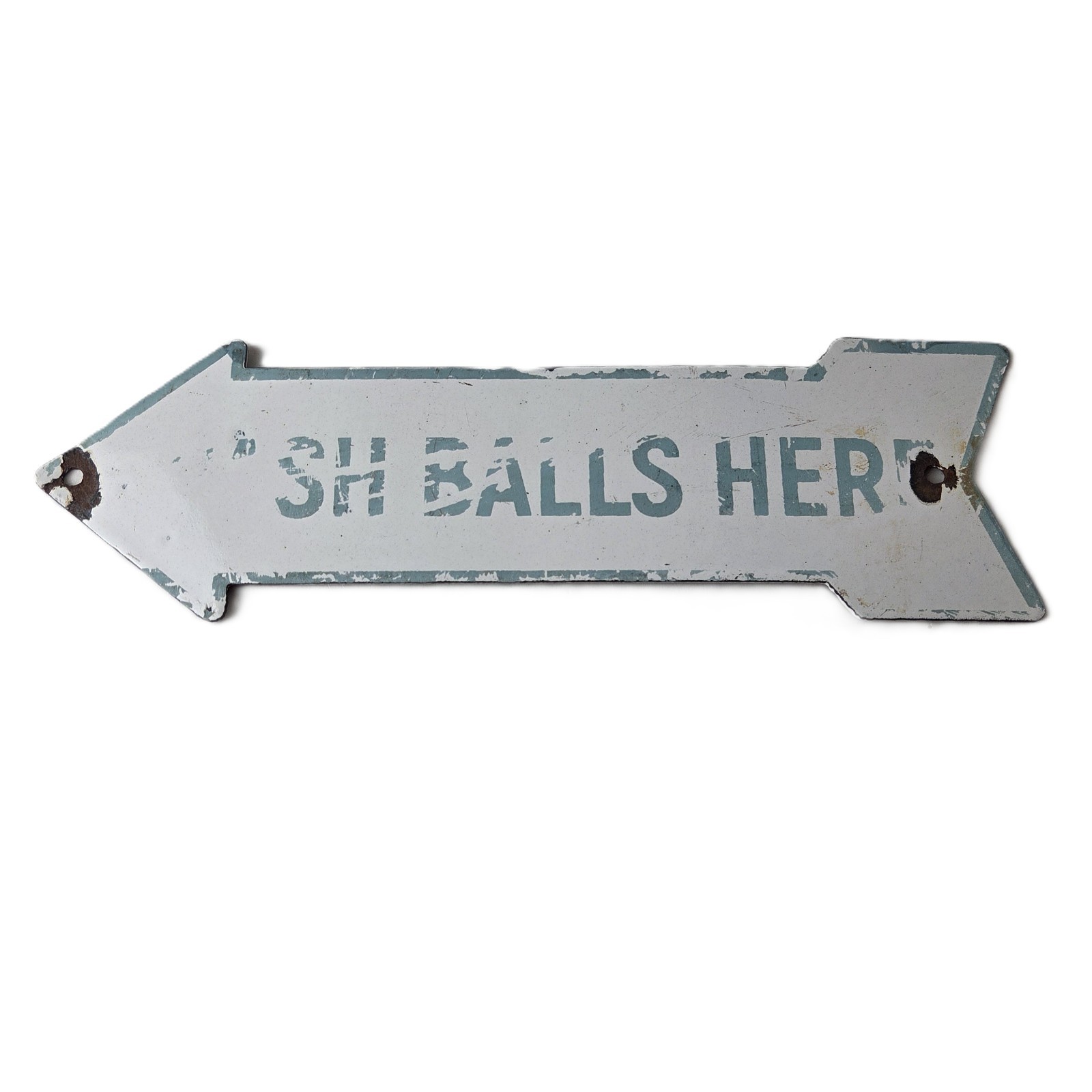 Vintage Golf Sign - Wash Balls Golfing Dealer Porcelain Gas Pump Sign